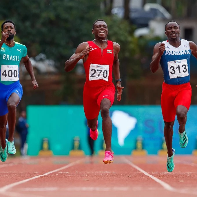 Suriname’s sprint star Asinga shines at South American Athletics Championships