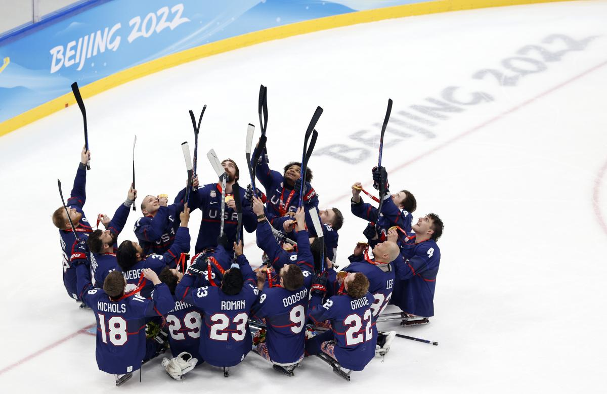 The United States won a fourth consecutive Paralympic gold medal in Para ice hockey at Beijing 2022 ©
