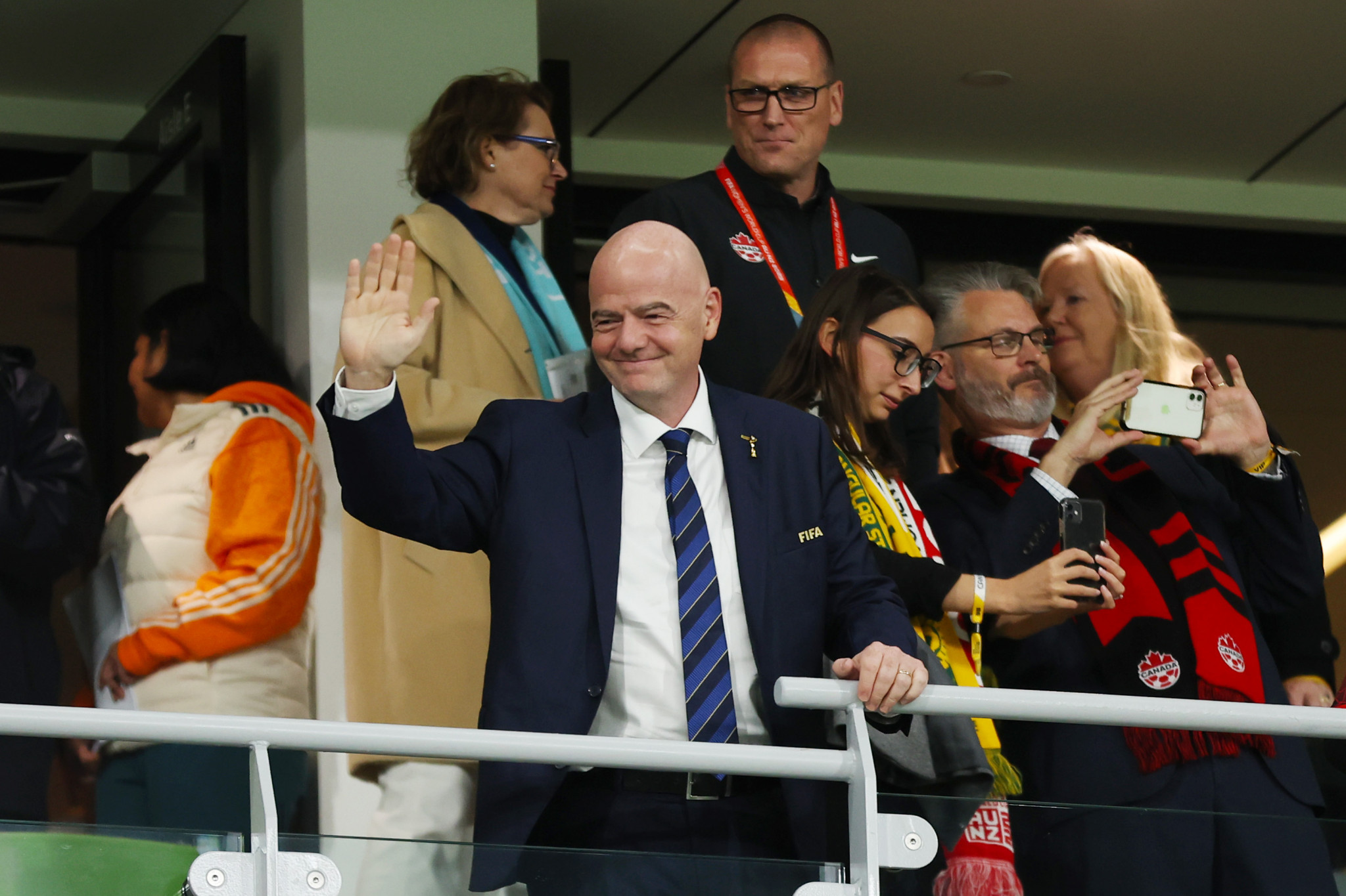 FIFA President Gianni Infantino was among the spectators for Australia's triumph ©Getty Images
