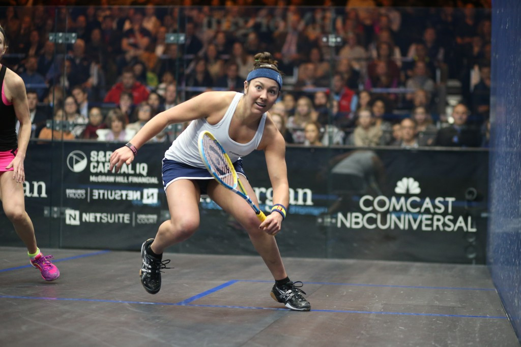 United States number one Amanda Sobhy insists that she is not feeling any pressure ahead of the upcoming PSA Women’s World Championship ©squashpics.com