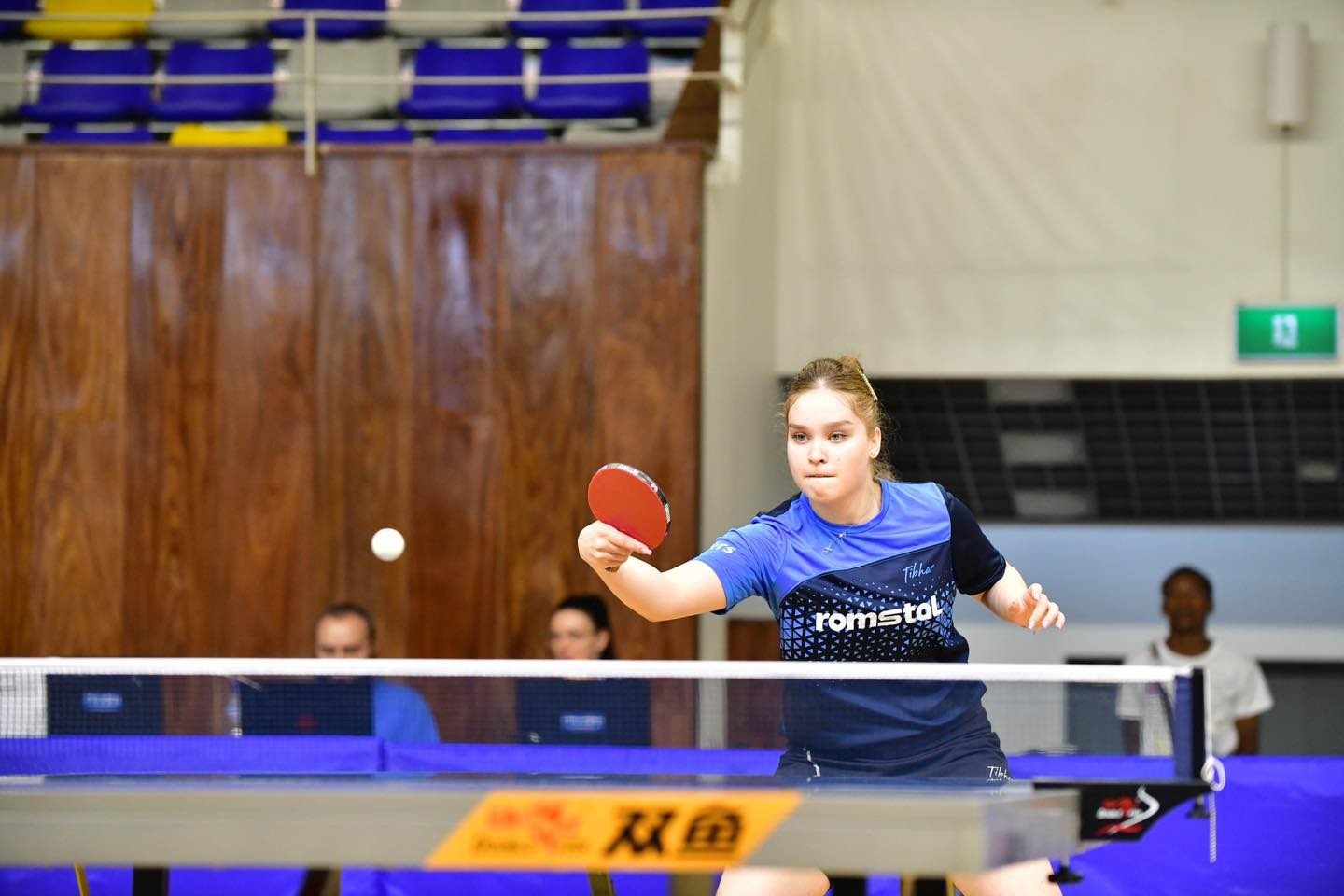 Elena-Adriana Zaharia helped Romania win the mixed team table tennis title ©Kinshasa 2023