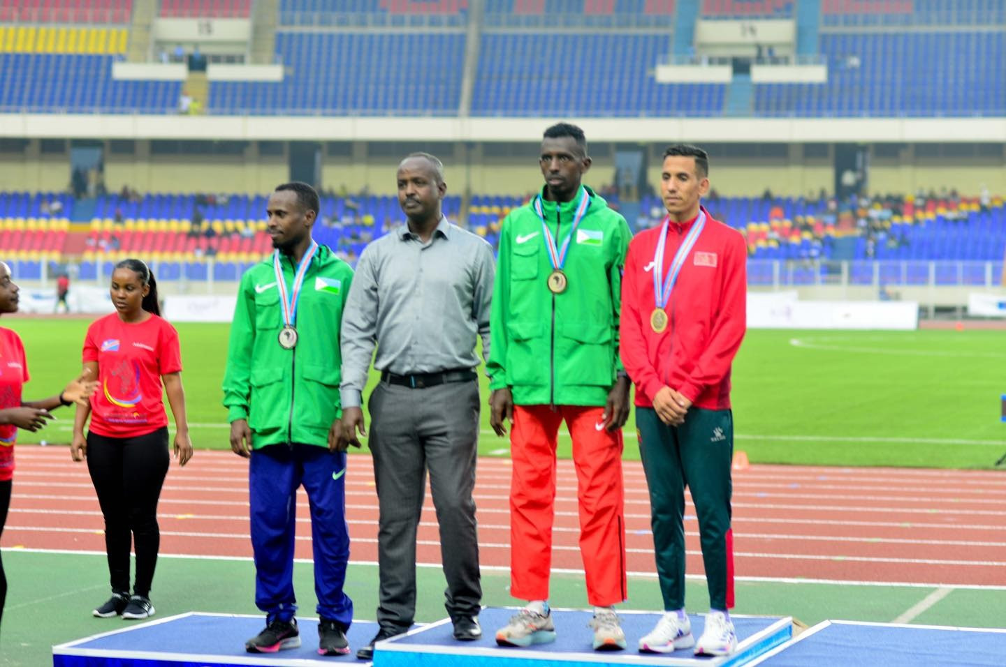 Djibouti enjoyed a one-two in the men's 10,000m final ©Kinshasa 2023