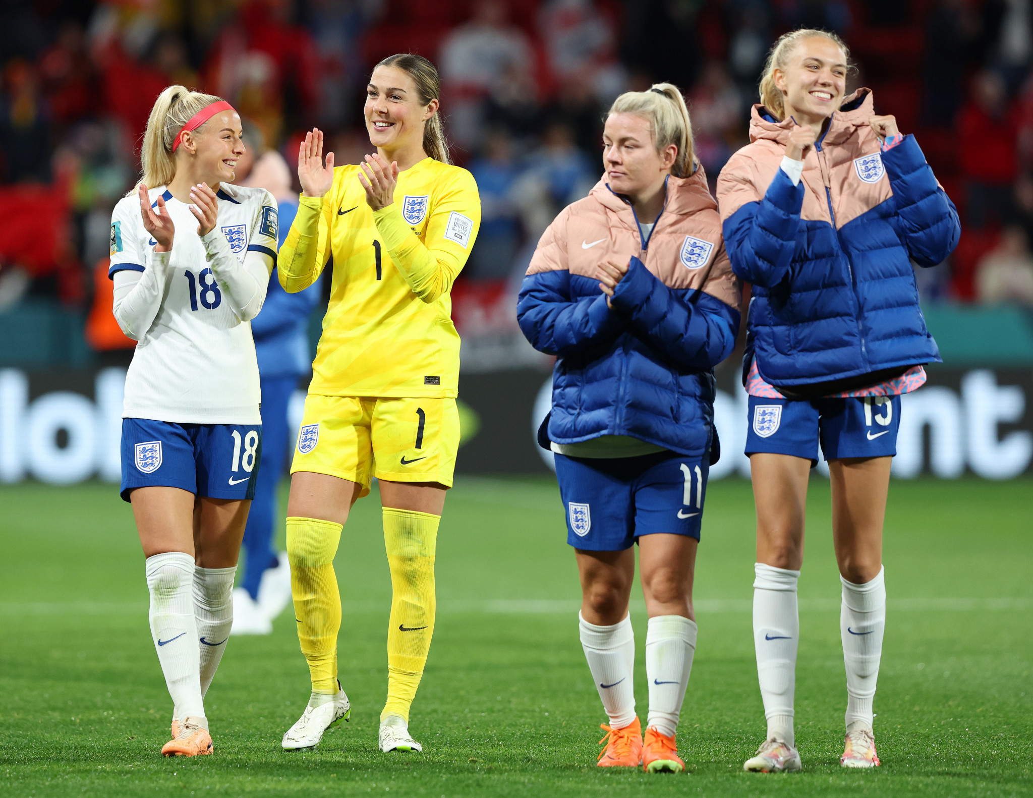 Women's Euro star Chloe Kelly, left, was among those who found the back of the net for England ©Getty Images
