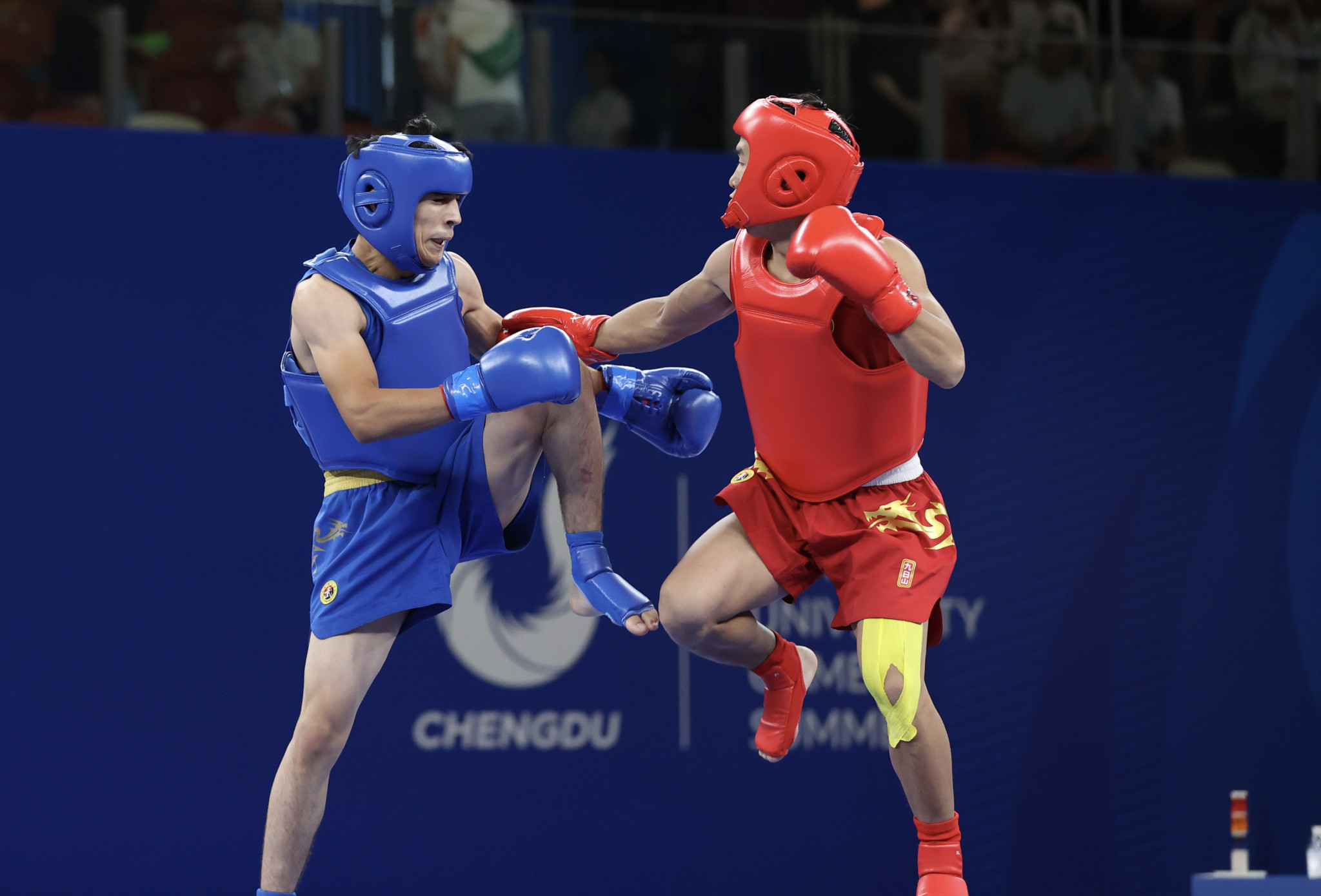 Action from the sanda men's 60kg class wushu competition ©FISU