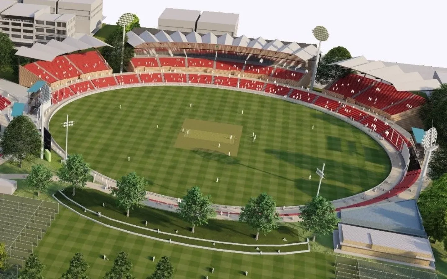 Queensland Cricket's vision for the Allan Border Field sees the seating capacity increase from 6,500 to 10,000 ©Queensland Cricket