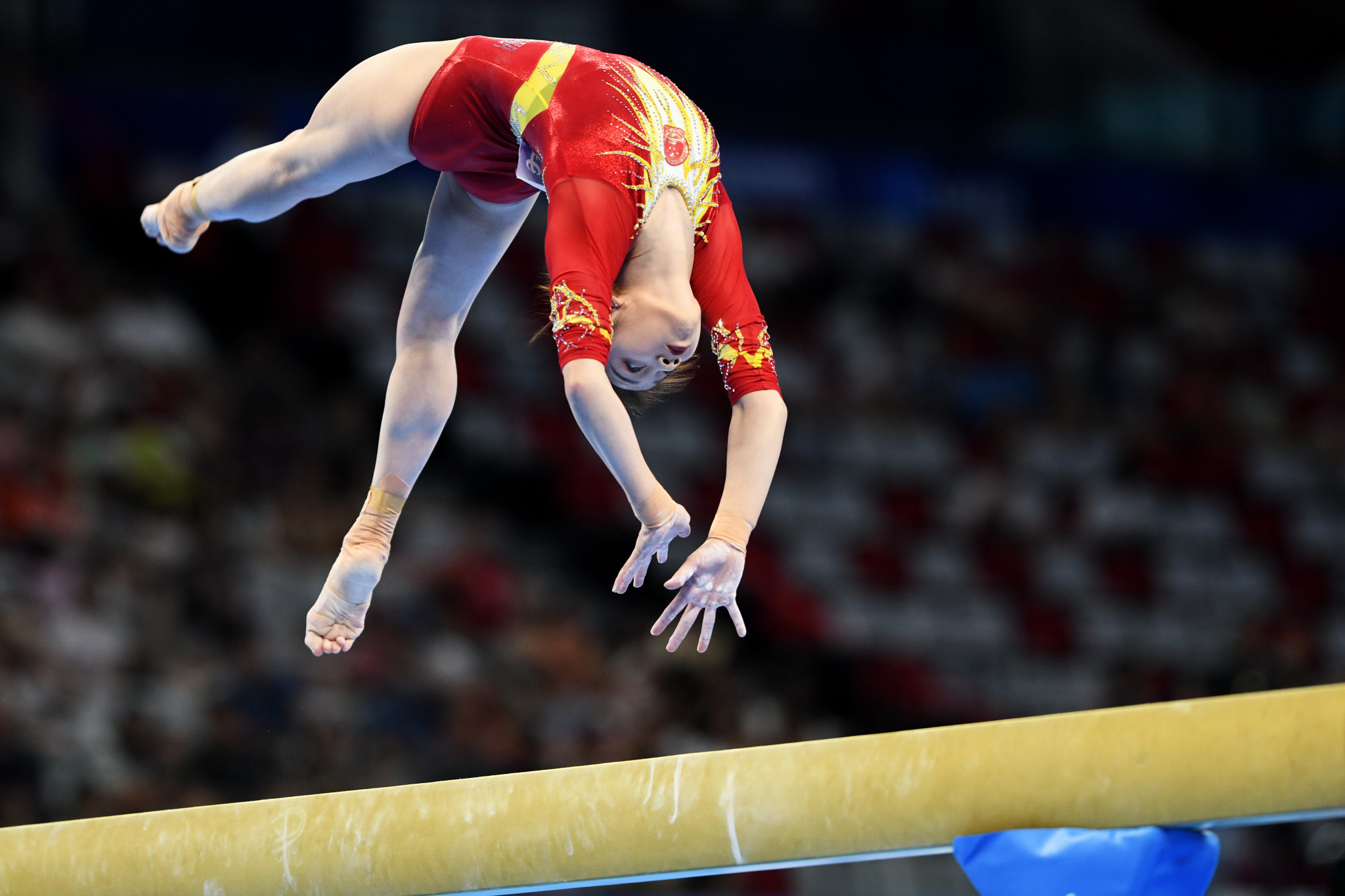Wei Xiaoyuan 12.566 on the pommel horse also propelled the hosts to their second artistic gymnastics gold of Chengdu 2021 after yesterday's men's team win ©Chengdu 2021