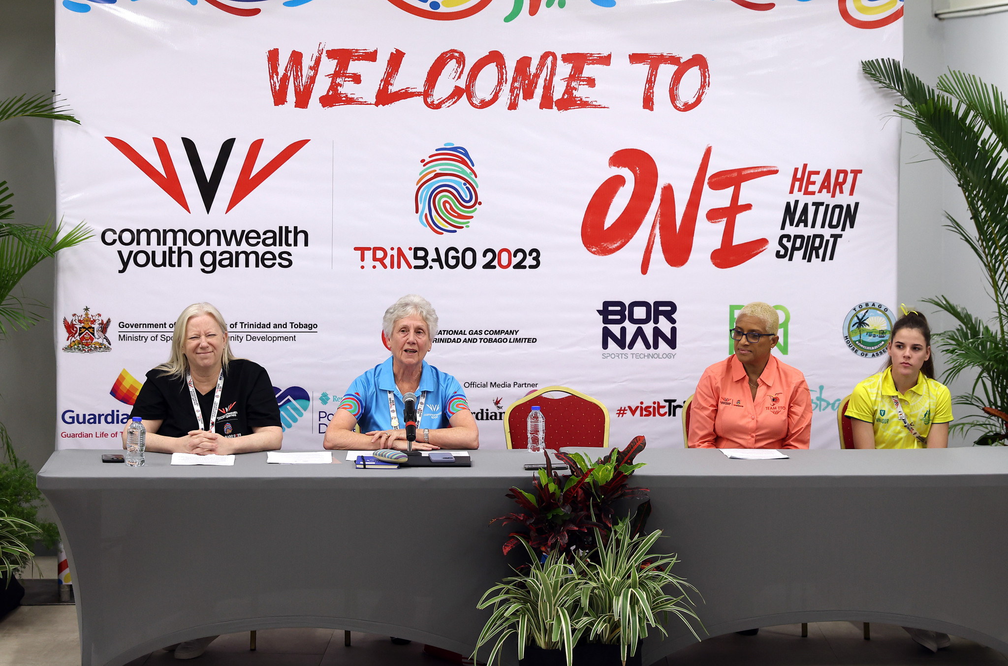 CGF President Dame Louise Martin, second left, predicted the Commonwealth Youth Games will 