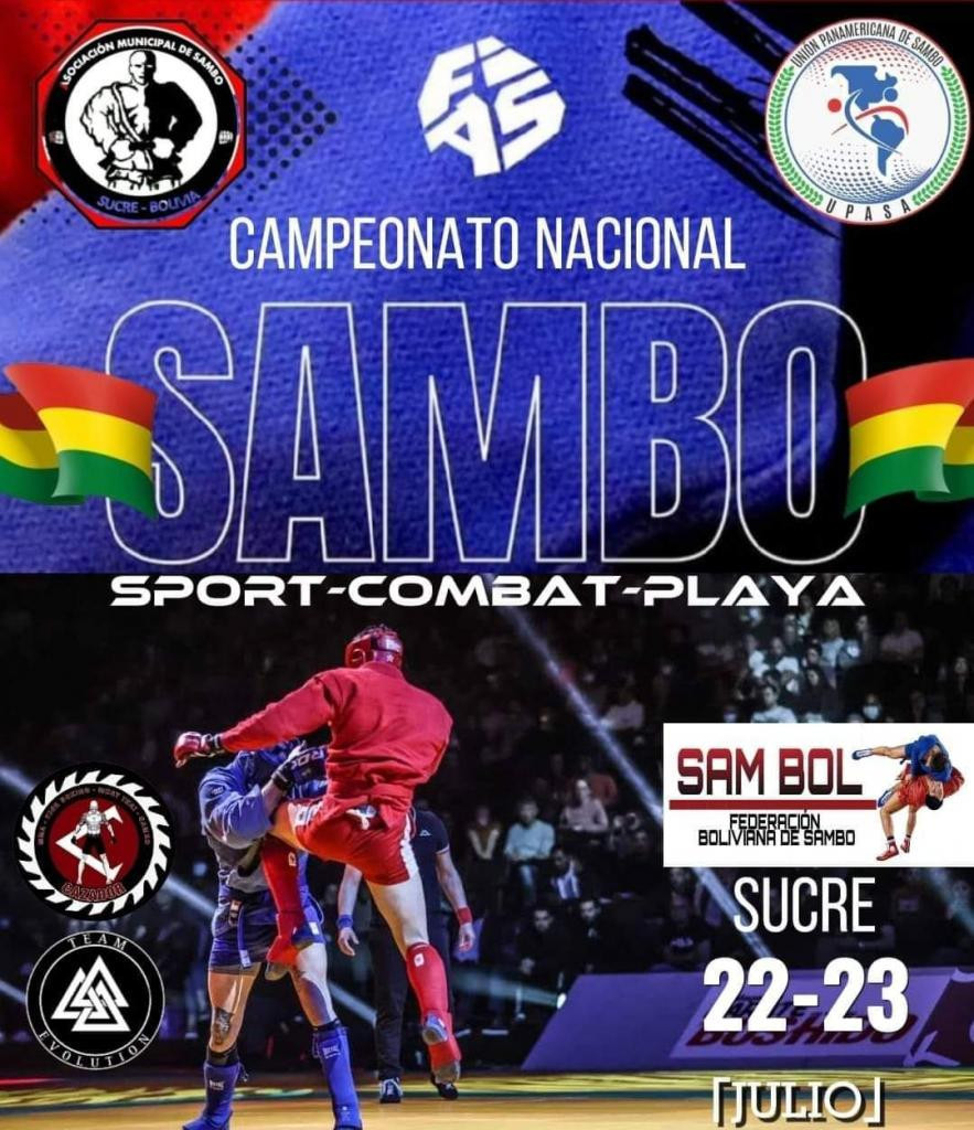 The Bolivian Sambo Championships featured competition in the sport, combat and beach disciplines ©FIAS