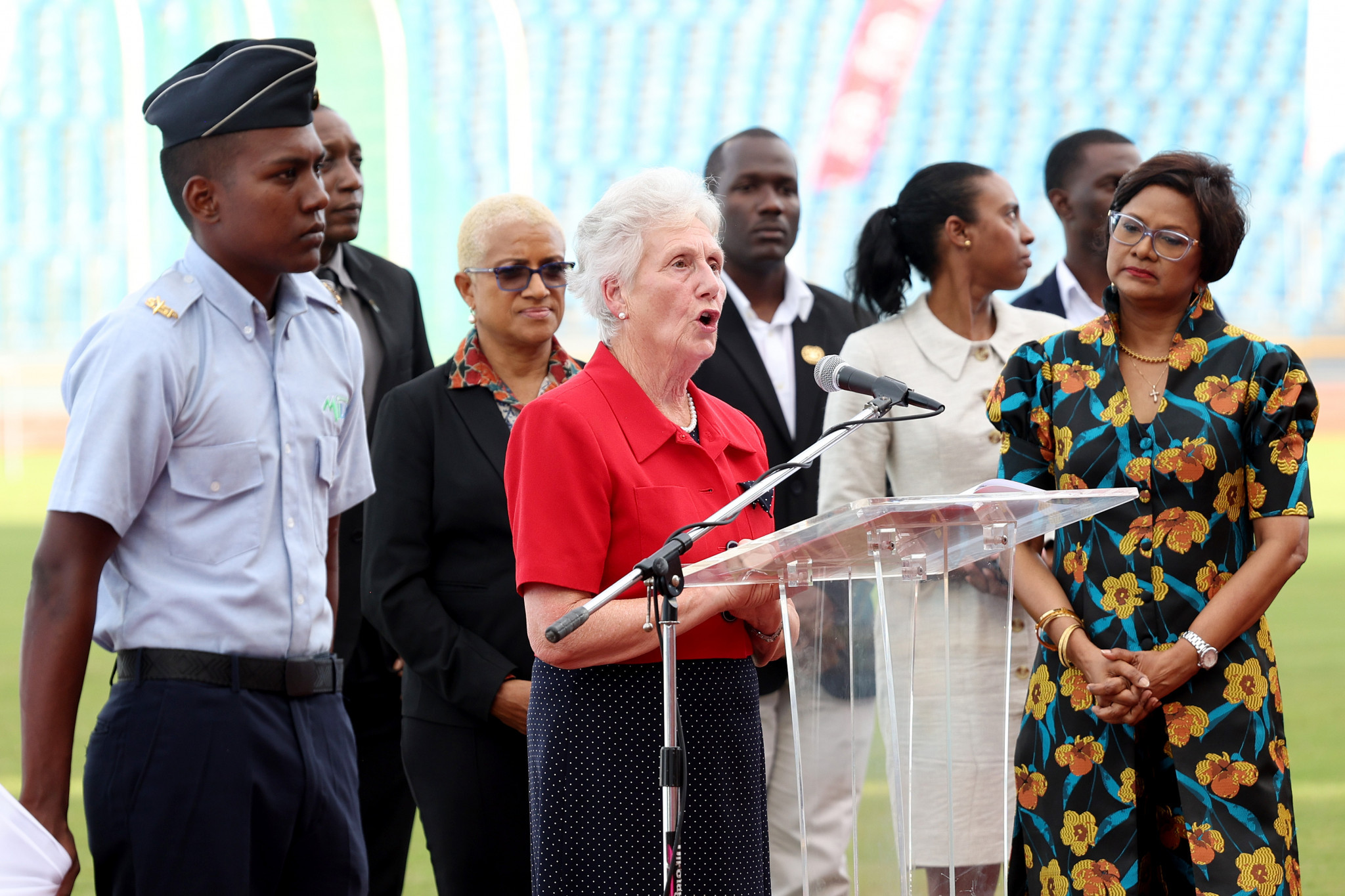 CGF President Dame Louise Martin, centre, claimed the Commonwealth Youth Games 