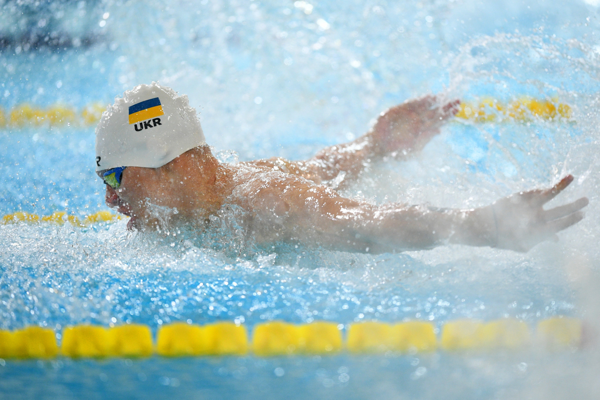 Andrii Trusov of Ukraine set a World Championships record of 28.92 in the men's S7 50m butterfly ©Getty Images