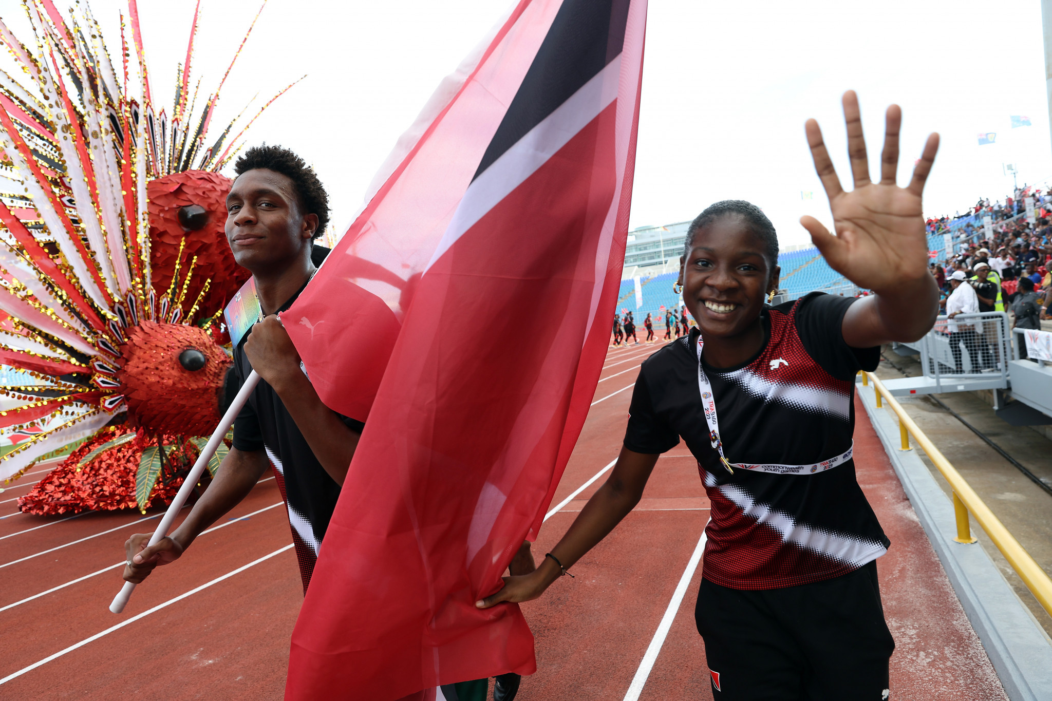 Hosts Trinidad and Tobago received a raucous welcome during the Opening Ceremony of the Commonwealth Youth Games ©Getty Images