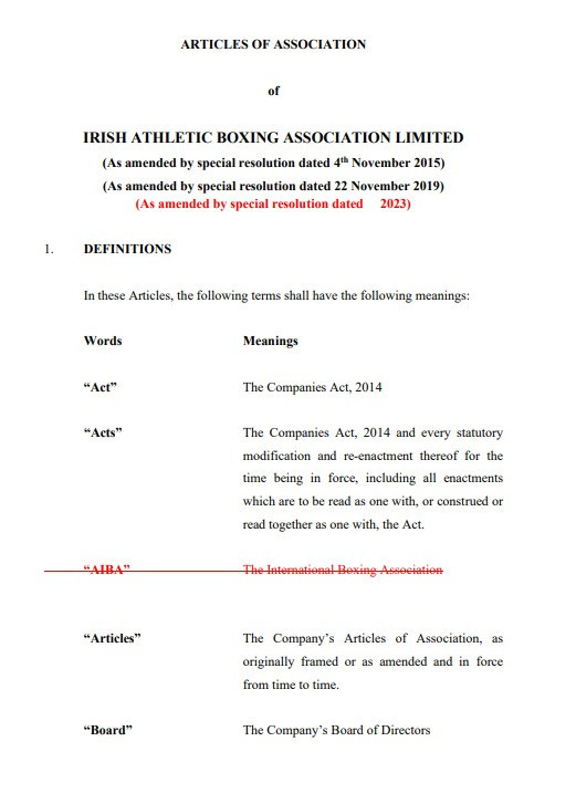 The IABA is proposing to remove all mention of the International Boxing Association from its constitution ©IABA