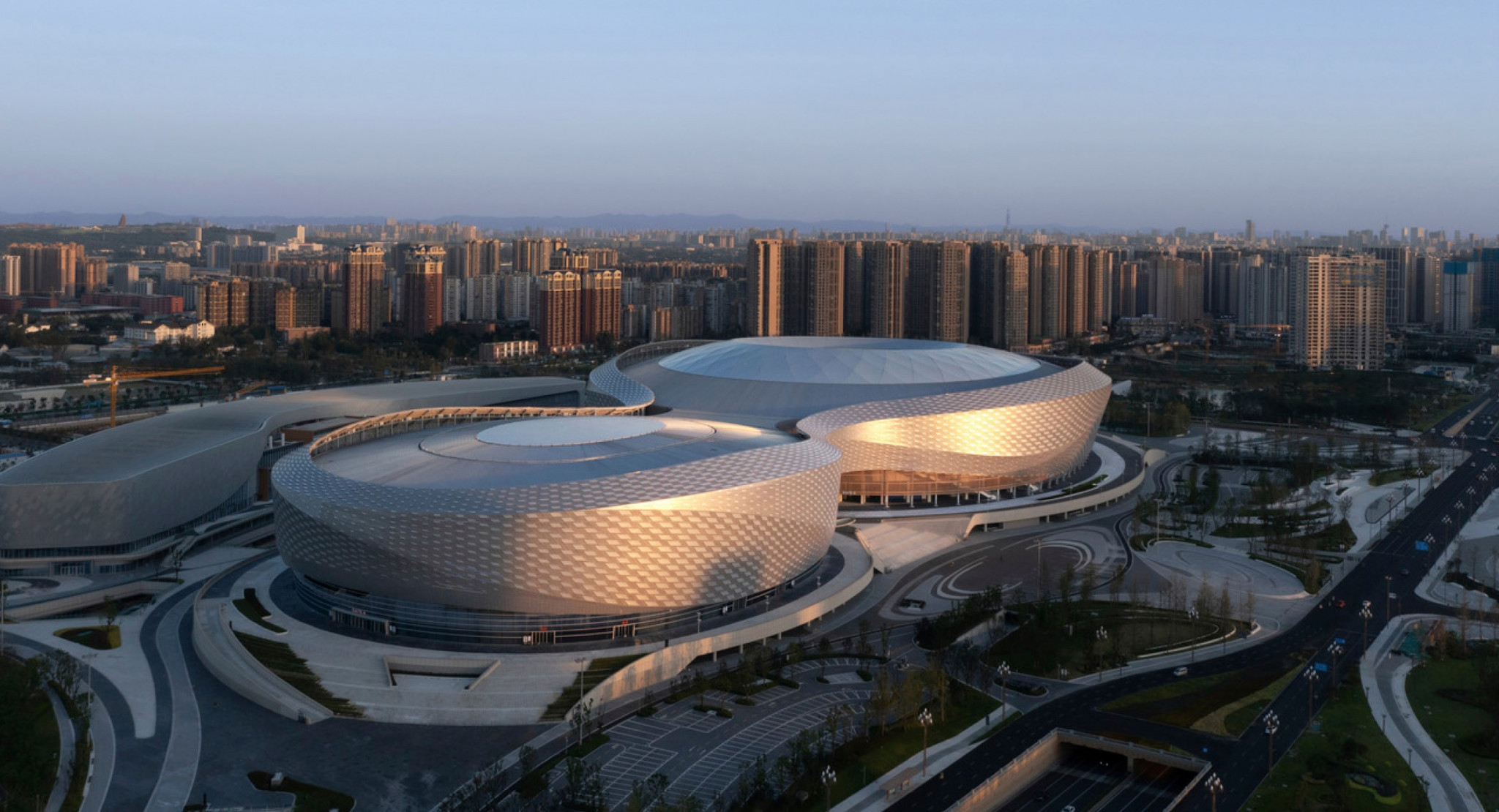 The Chengdu Phoenix Mountain Sports Park, opened in 2021, is among the venues that have been constructed before the FISU Summer World University Games ©HKS Architects