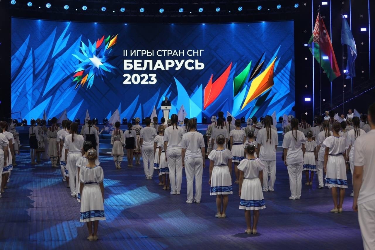 Belarusian President Alexander Lukashenko delivered a speech at the Opening Ceremony of the CIS Games ©Minsk 2023