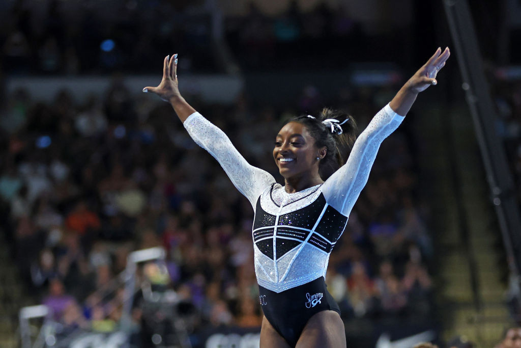 Biles makes winning return to gymnastics at US Classic after two-year gap but refuses to commit to Paris 2024