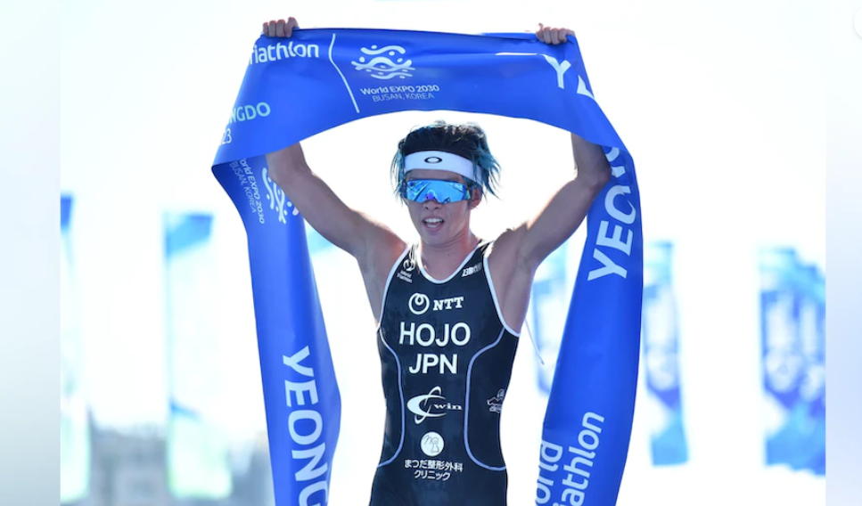 Japan’s Takumi Hojo earned his first Triathlon World Cup victory as Yeongdo, in South Korea, hosted the event for the first time ©World Triathlon