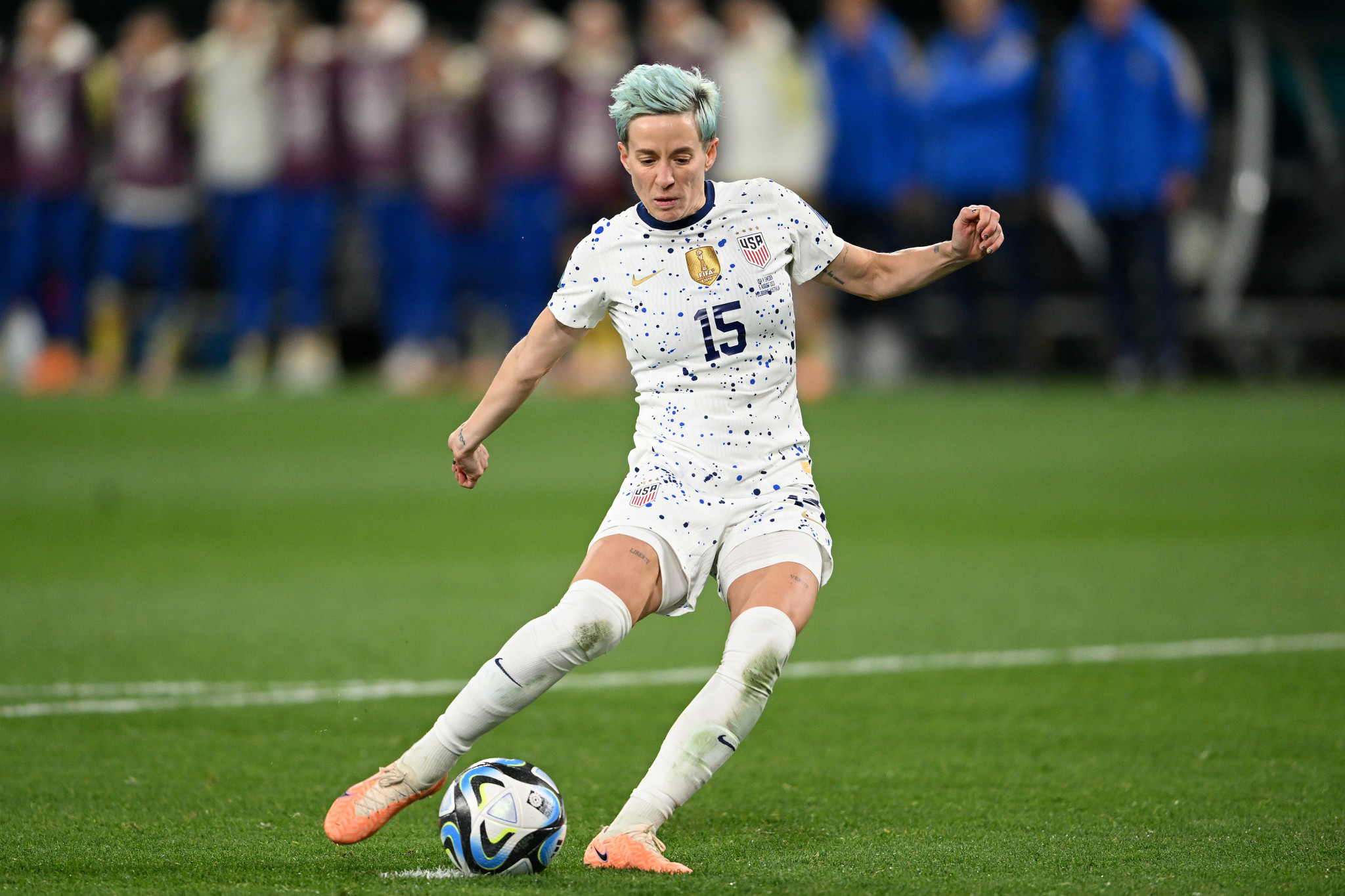 Megan Rapinoe was among the US players to miss from the spot ©Getty Images