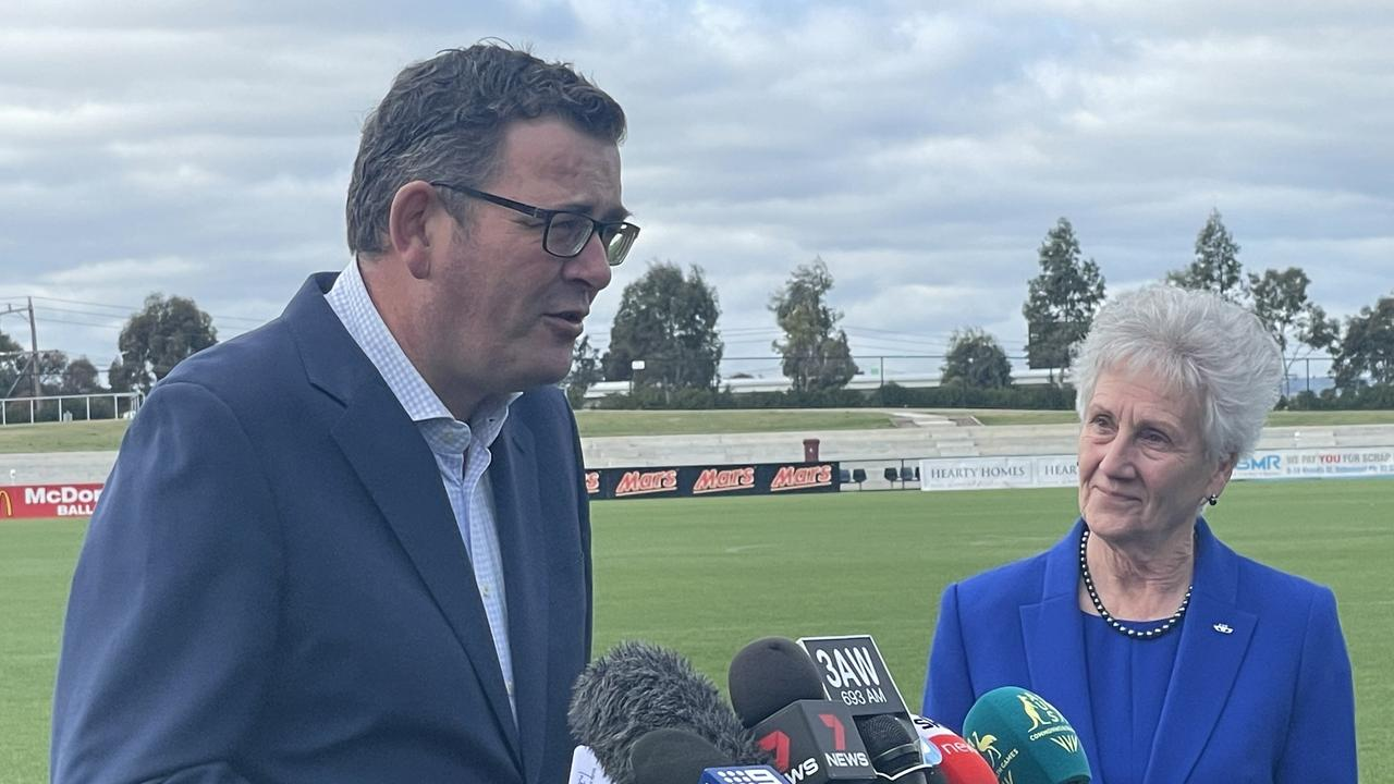 A decision by Victoria Premier Daniel Andrews, right, to withdraw from hosting 2026 Commonwealth Games has caused the CGF, led by Dame Louise Martin, right, anger and shock ©YouTube