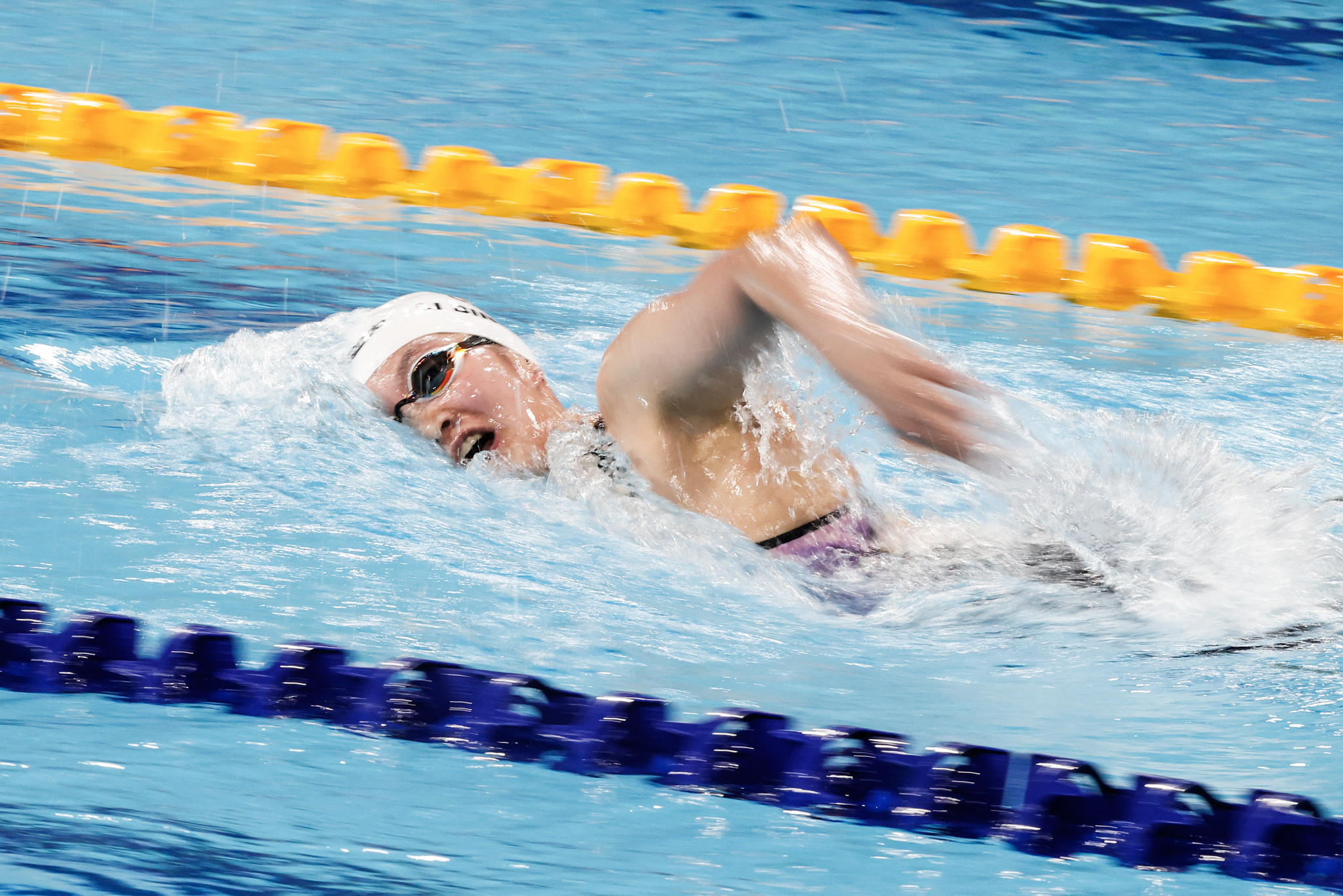 Li Bingjie of China in action in the women’s 800 metres freestyle swimming final ©FISU 
