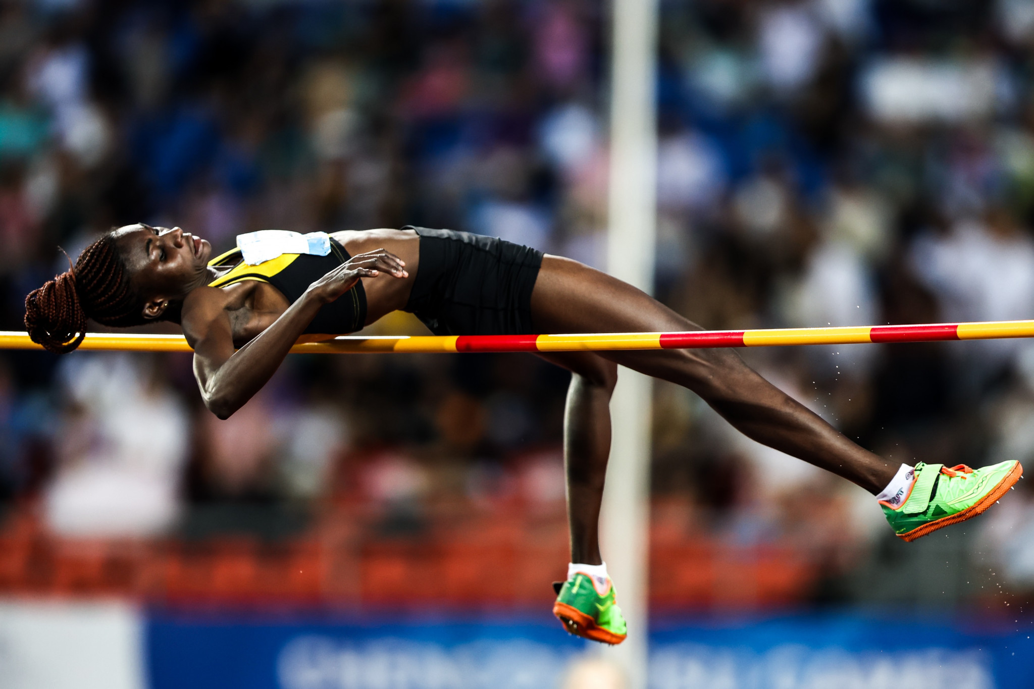 Rose Yeboah rose highest to win women's high jump gold for Ghana ©Chengdu 2021