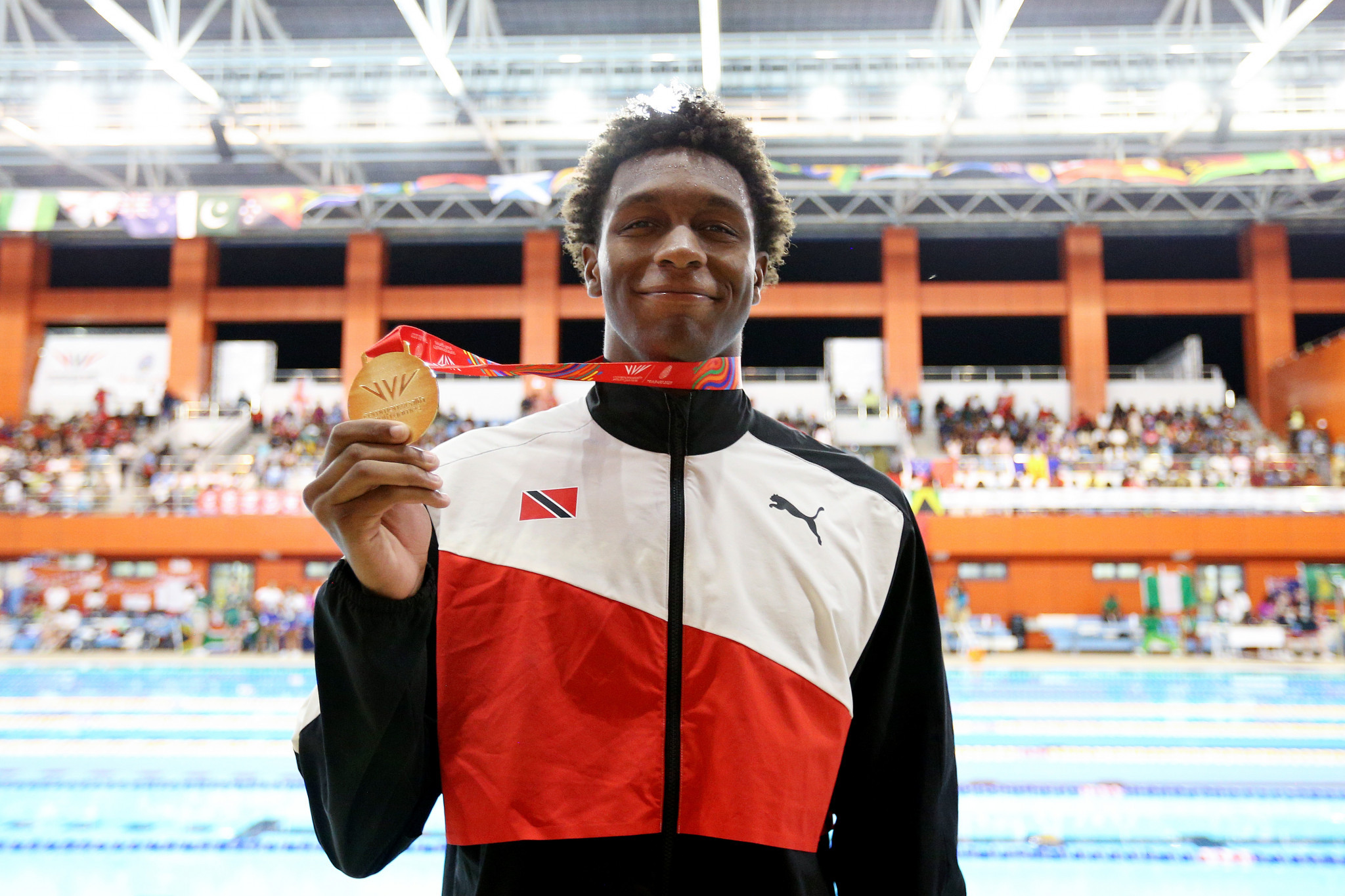 Nikoli Blackman won Trinidad and Tobago's first gold at their home Commonwealth Youth Games in the men's 200m freestyle ©Getty Images