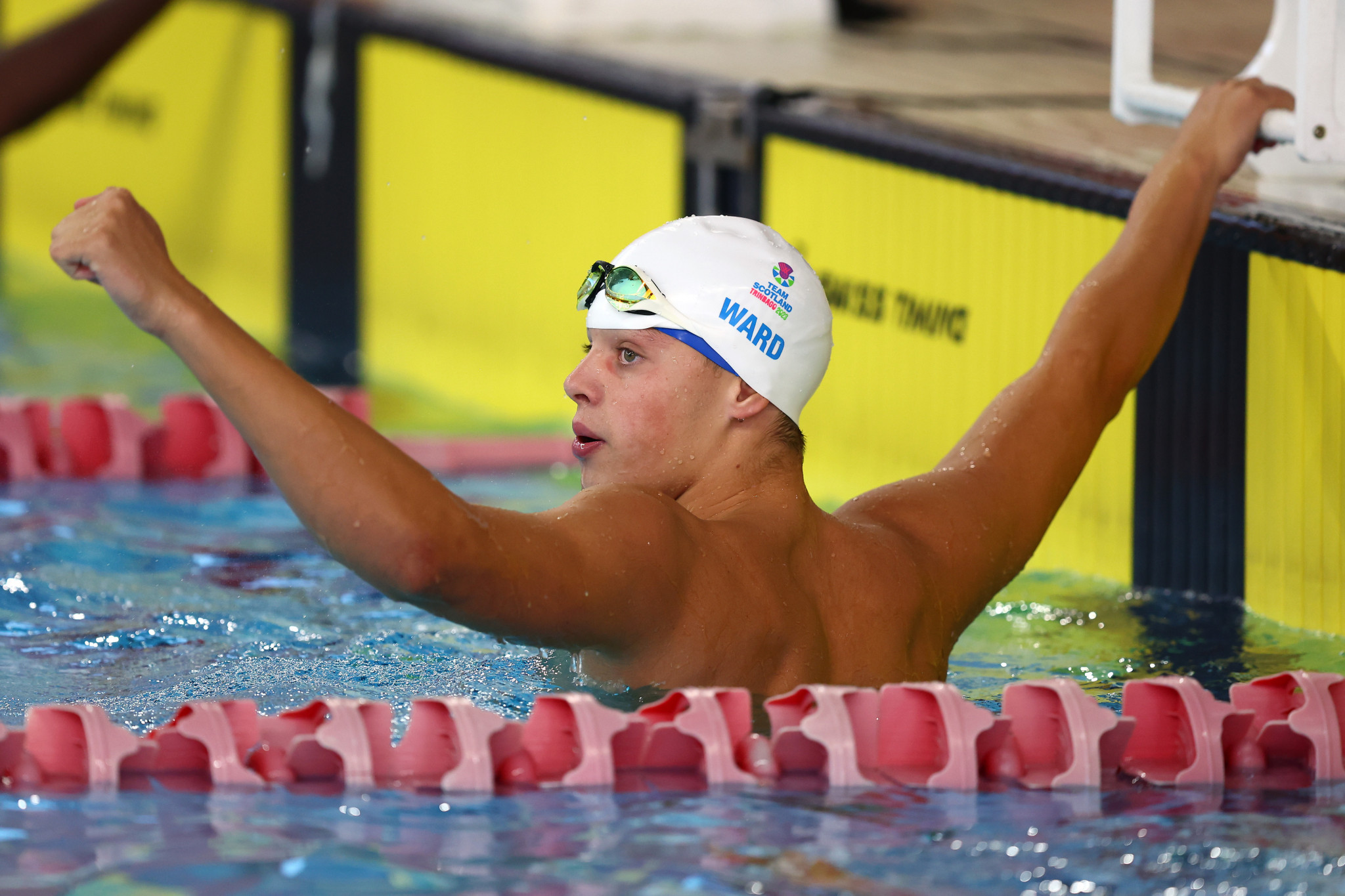 Matthew Ward of Scotland won his second gold medal at Trinbago 2023 in the men's 50m backstroke ©Getty Images