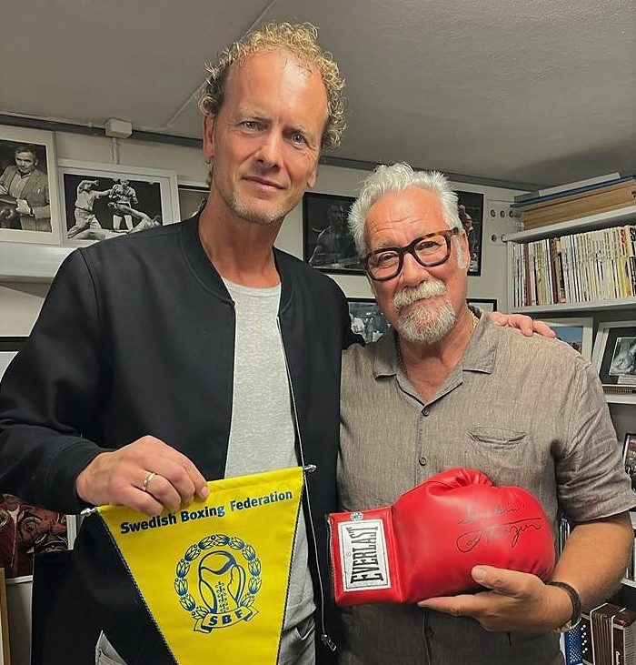 Dutch official Boris van der Vorst, left, who could be among those to push for World Boxing Presidency, recently met with Per-Axel Sjöholm, right, vice-president of Swedish Boxing Federation ©Facebook