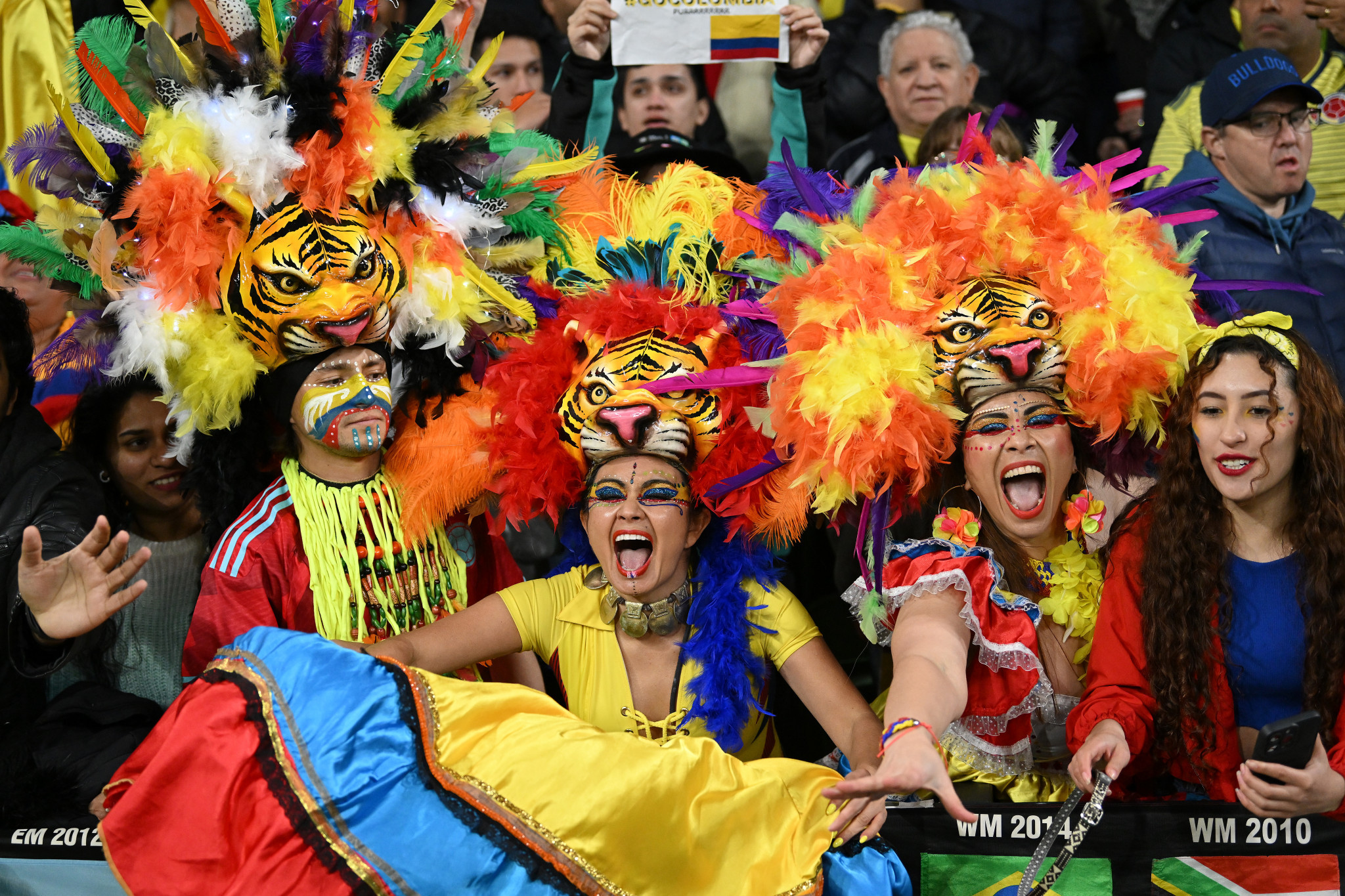 Colombian fans lived up to expectations once again as their team progressed ©Getty Images
