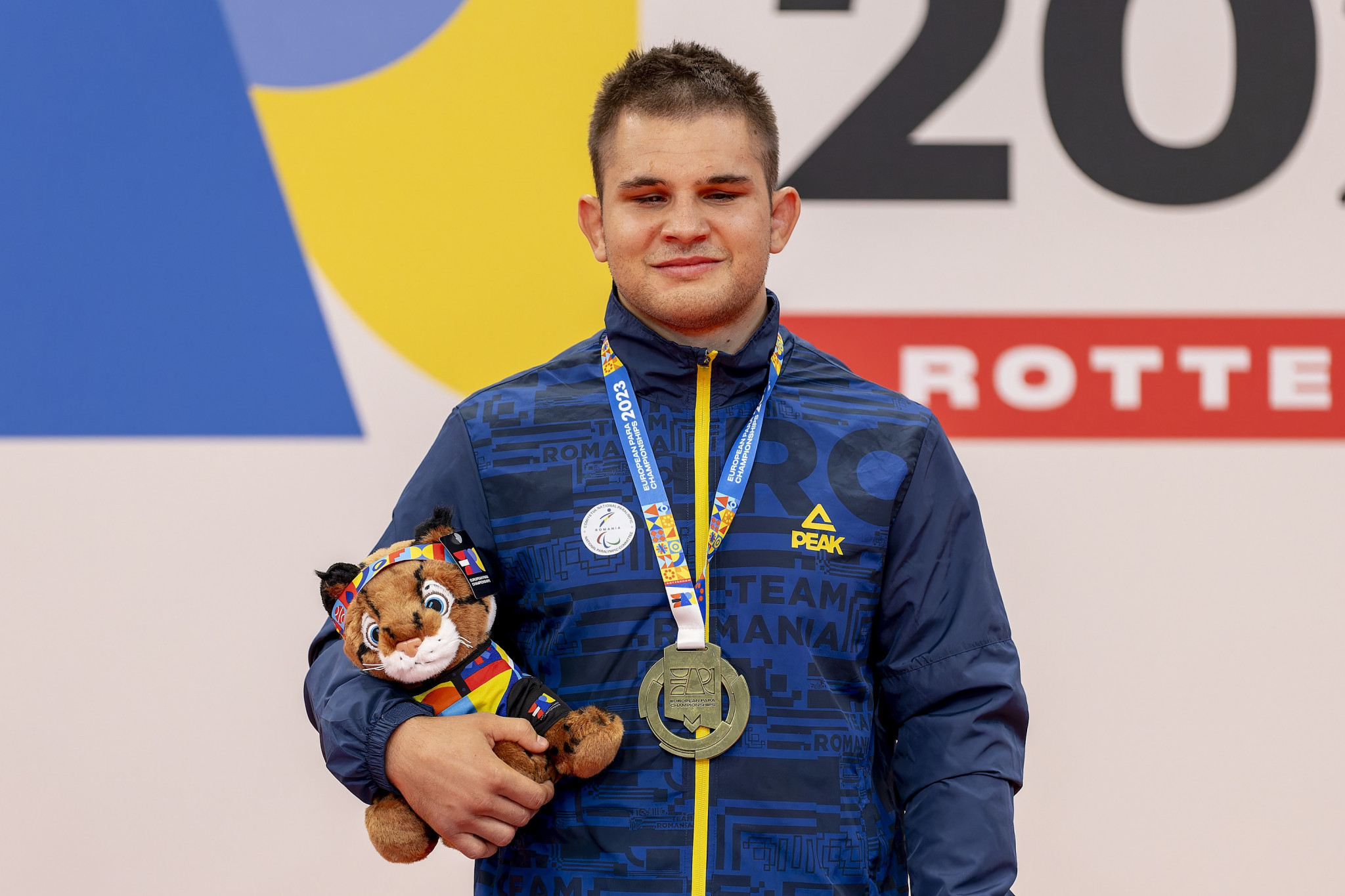 Romania’s Alex Bologa made history by becoming the first gold medallist at the inaugural European Para Championships with victory in the J1 men’s under-73kg category ©EPC