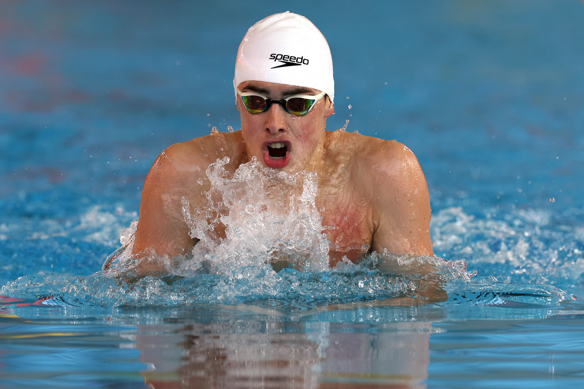 England's Oscar Bilbao won his third gold medal of the Trinbago 2023 Commonwealth Youth Games in the men's 100m breaststroke ©Getty Images