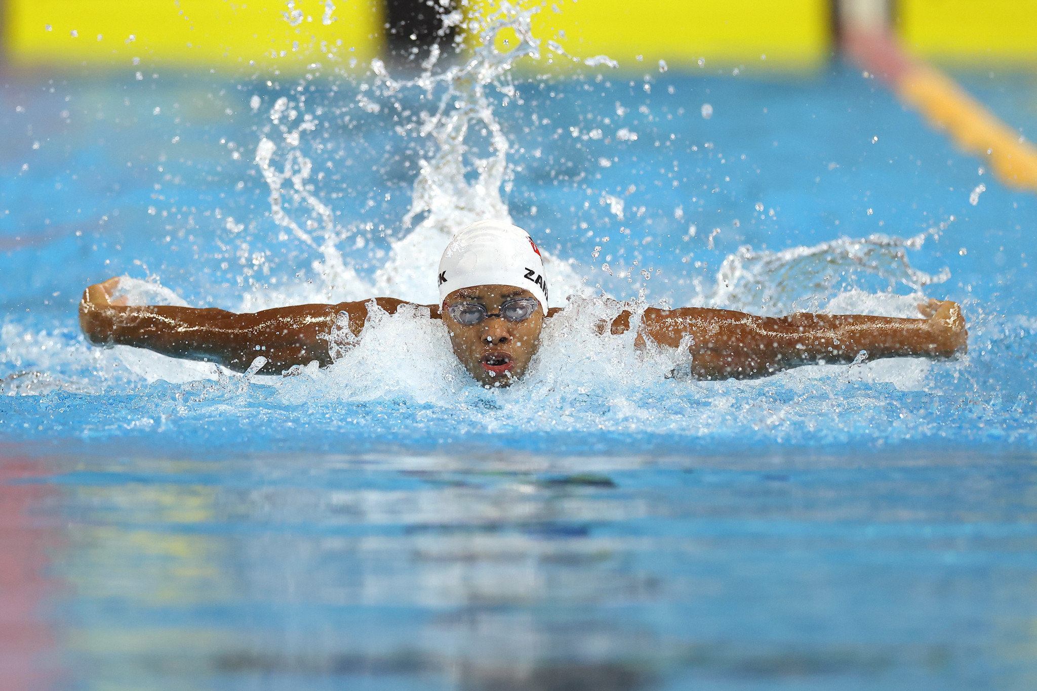 Zarek Wilson set a Commonwealth Youth Games record to win men's 100m butterfly gold for Trinidad and Tobago ©Getty Images
