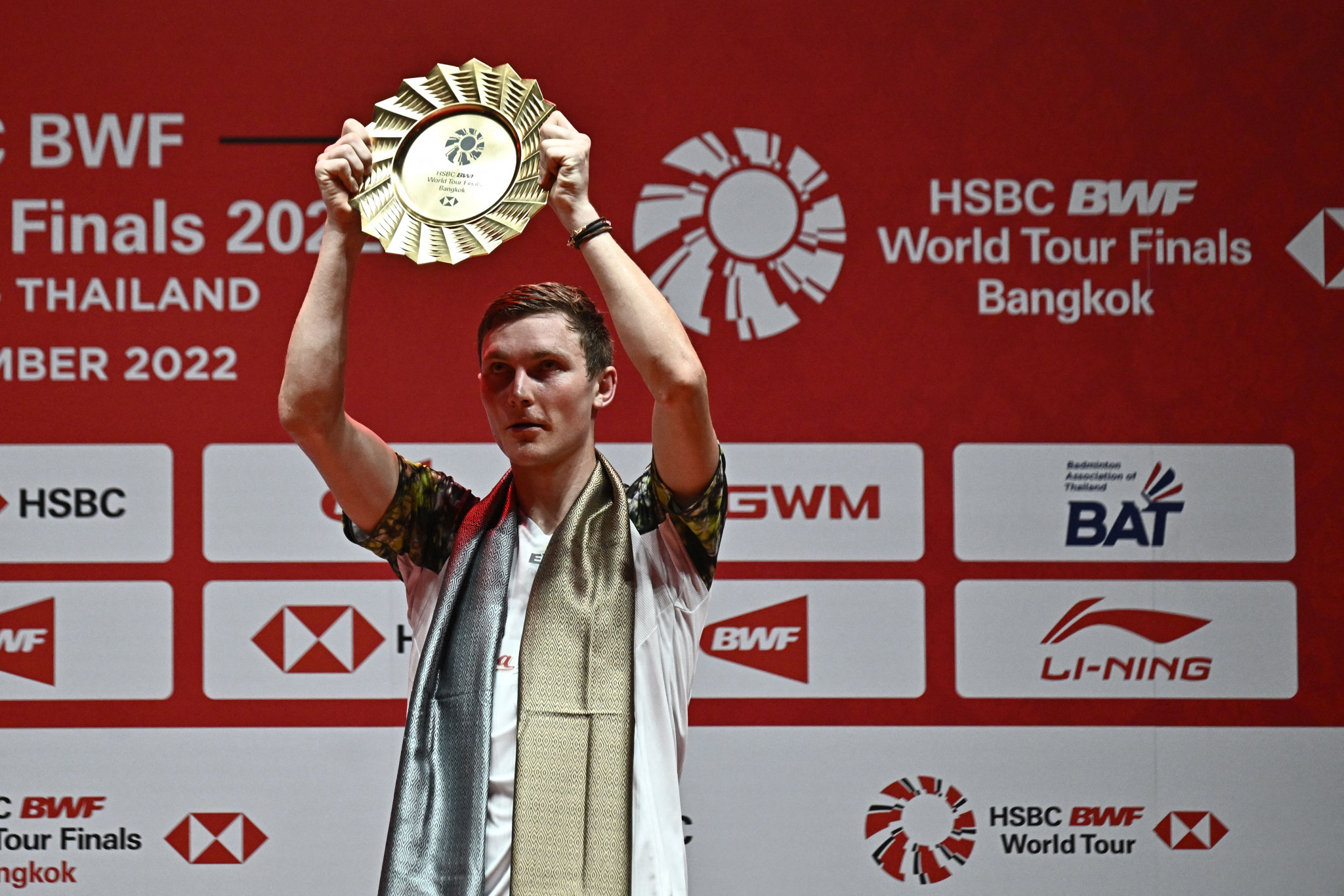 Denmark's Viktor Axelsen won the men's singles title after the 2022 BWF World Tour Finals was moved from Guangzhou to Bangkok ©Getty Images