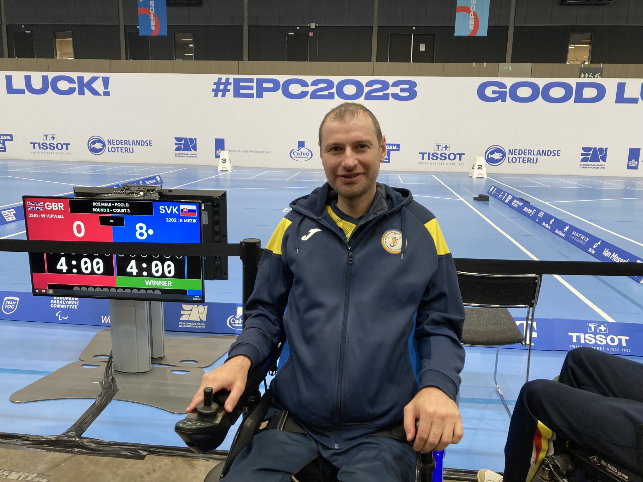 Ukrainian boccia player Artem Kolinko is living in The Netherlands after being forced to flee his home in Zhovti Vody ©ITG