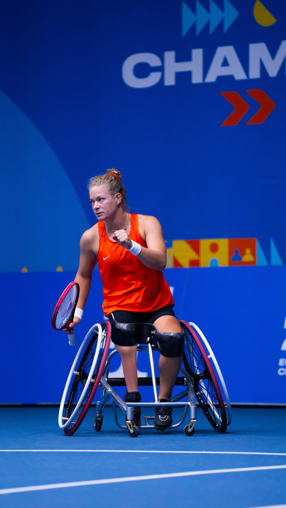 Home favourite Diede de Groot advanced to the final of the women's singles ©EPC