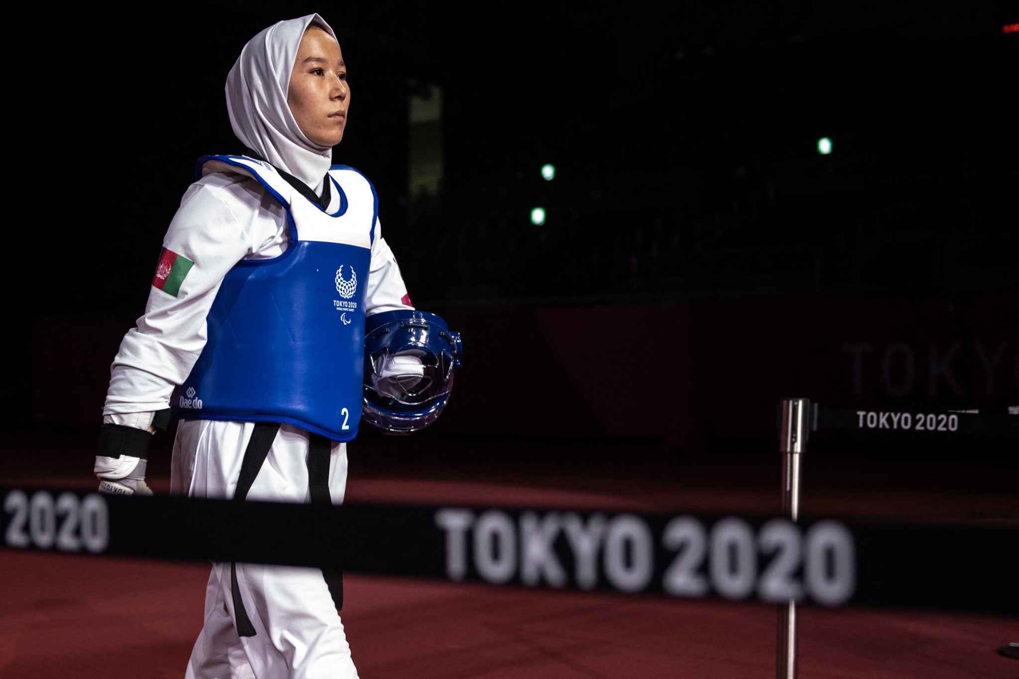 Taekwondo player Zakia Khudadadi competed in the women’s K44 under-49kg division at Tokyo 2020 ©Getty Images