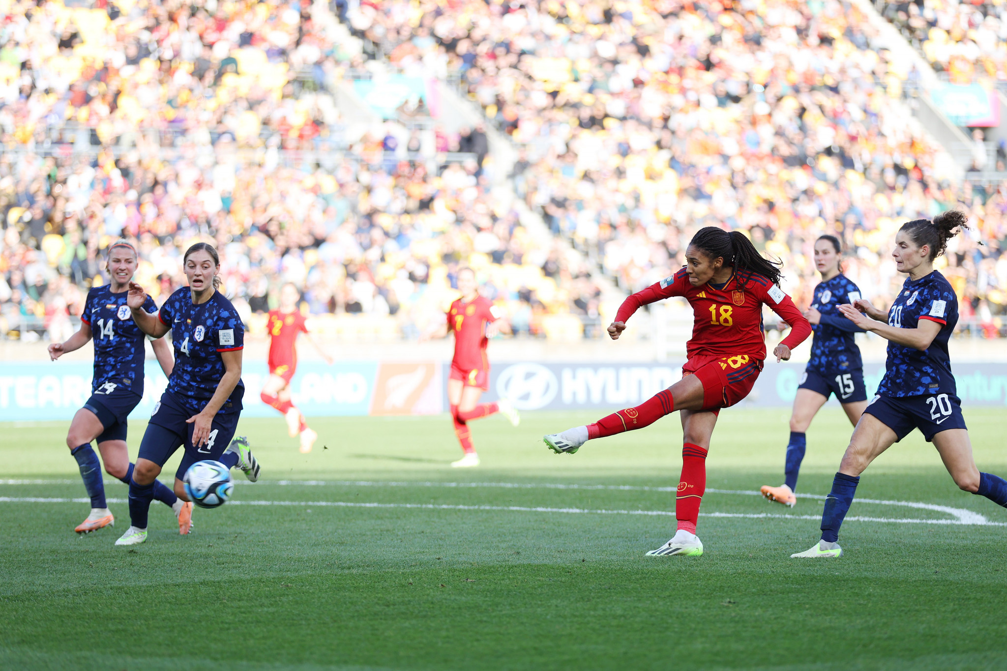 The 19-year-old substitute Salma Paralluelo then propelled Spain to the semi-final and became her country's youngest scorer at the Women's World Cup ©Getty Images
