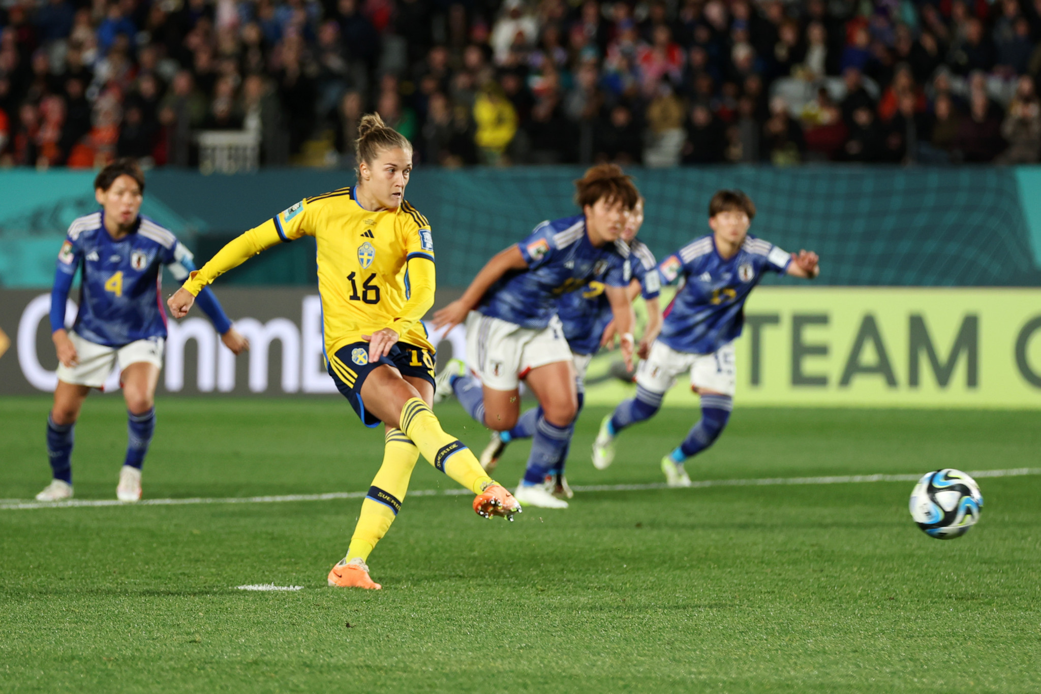 Filippa Angeldahl doubled Sweden's lead in the second half with a 51st minute penalty ©Getty Images