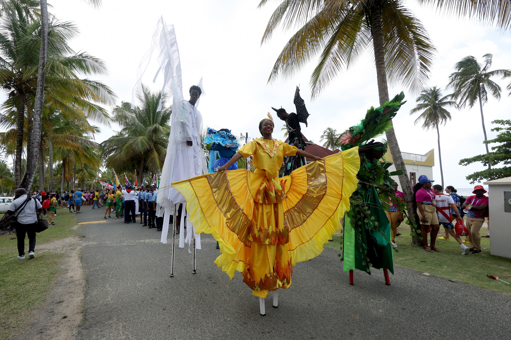 Dancers displayed local culture at the carnival-themed Closing Ceremony of the Trinbago 2023 Commonwealth Youth Games ©Getty Images