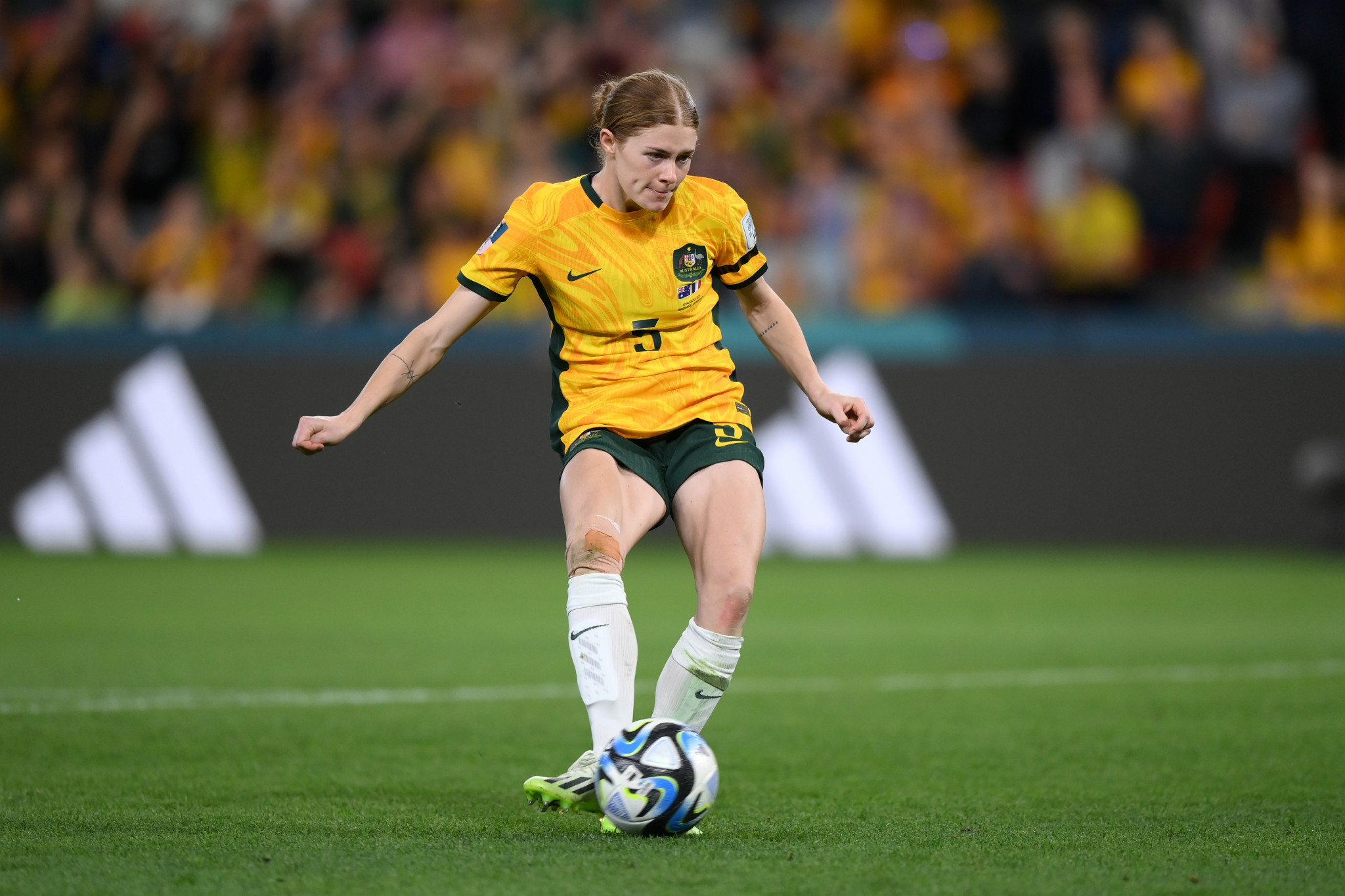 Substitute forward Cortnee Vine converted the winning spot-kick to send Australia to the final four ©Getty Images