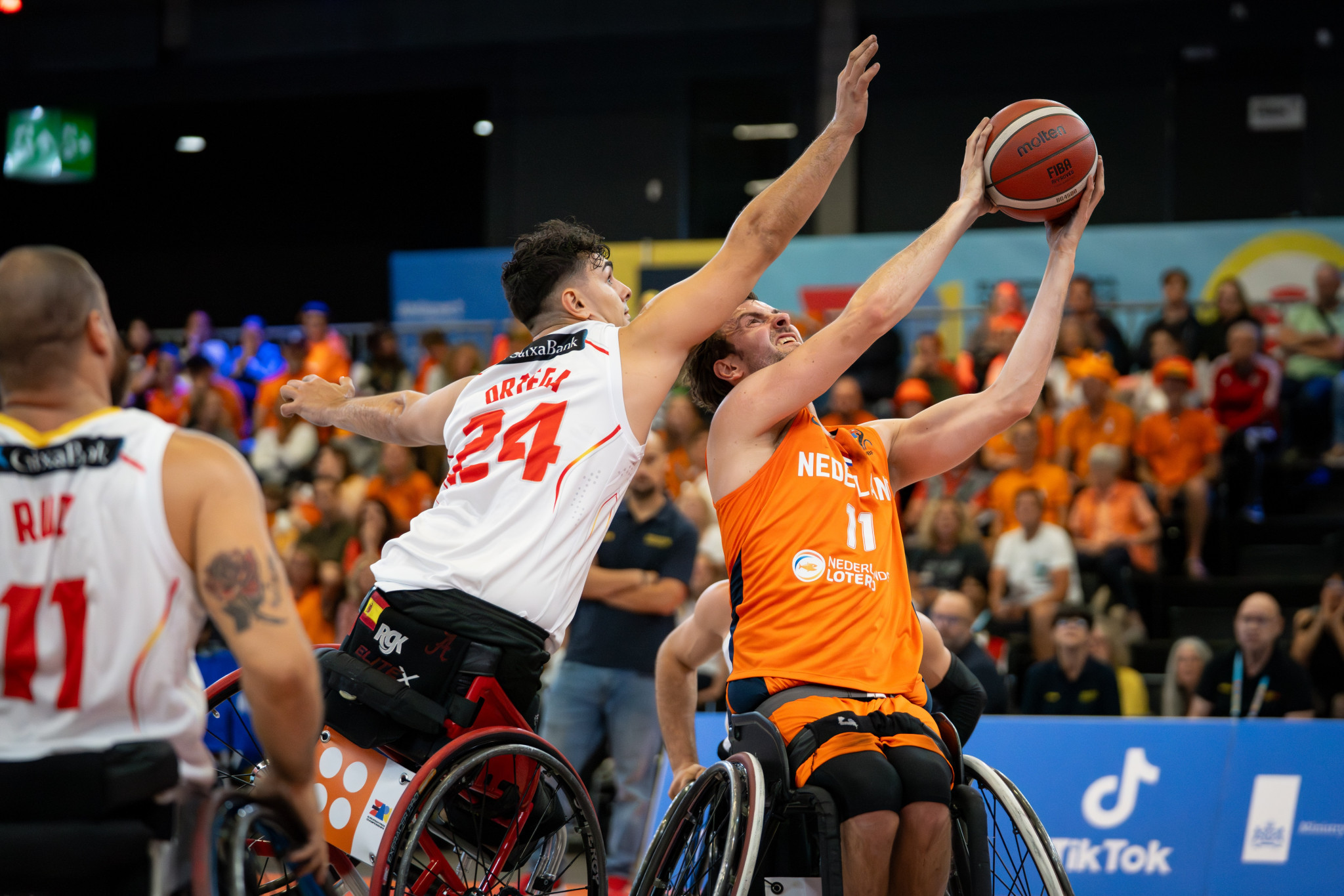 Spain came up just short in a 58-52 defeat to The Netherlands in the men's wheelchair basketball competition ©EPC