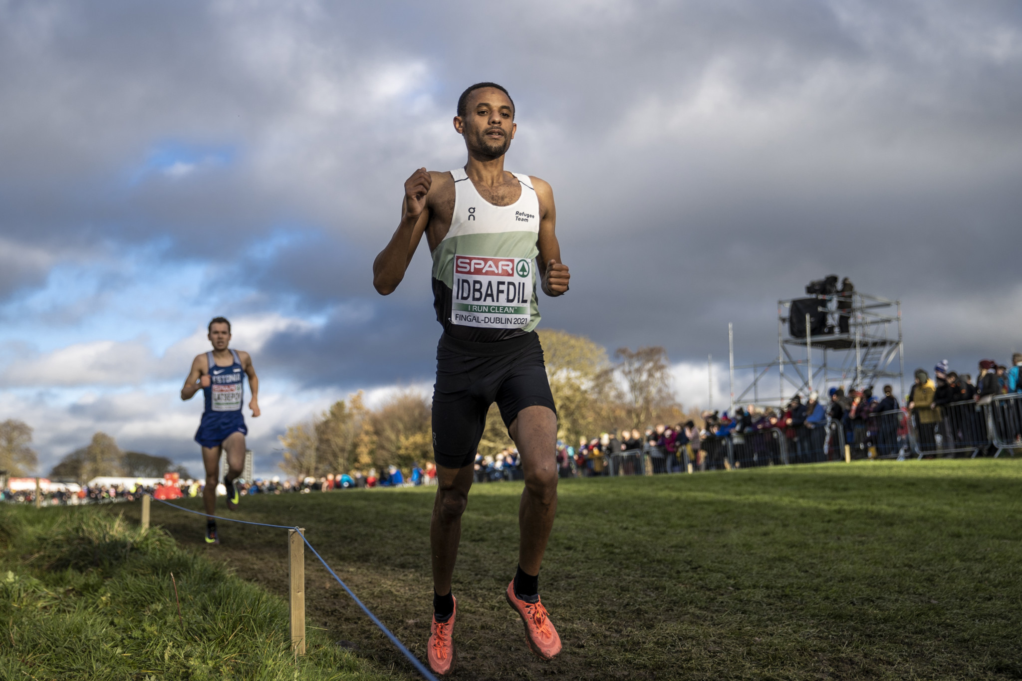 Fouad Idbafdil in action at the 2021 European Cross Country Championships ©Getty Images