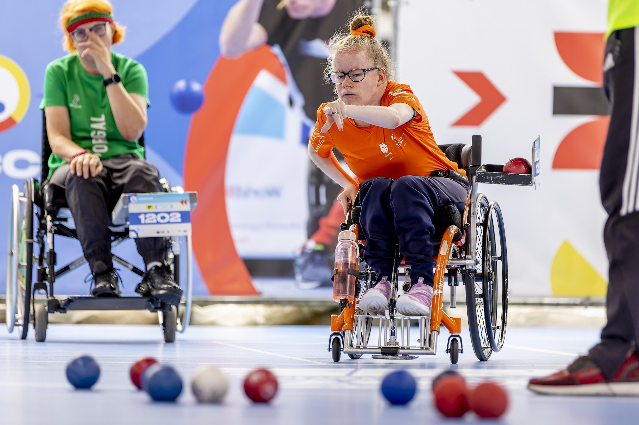 Chantal van Engelen played a key role in guiding The Netherlands to BC1/BC2 teams glory ©EPC