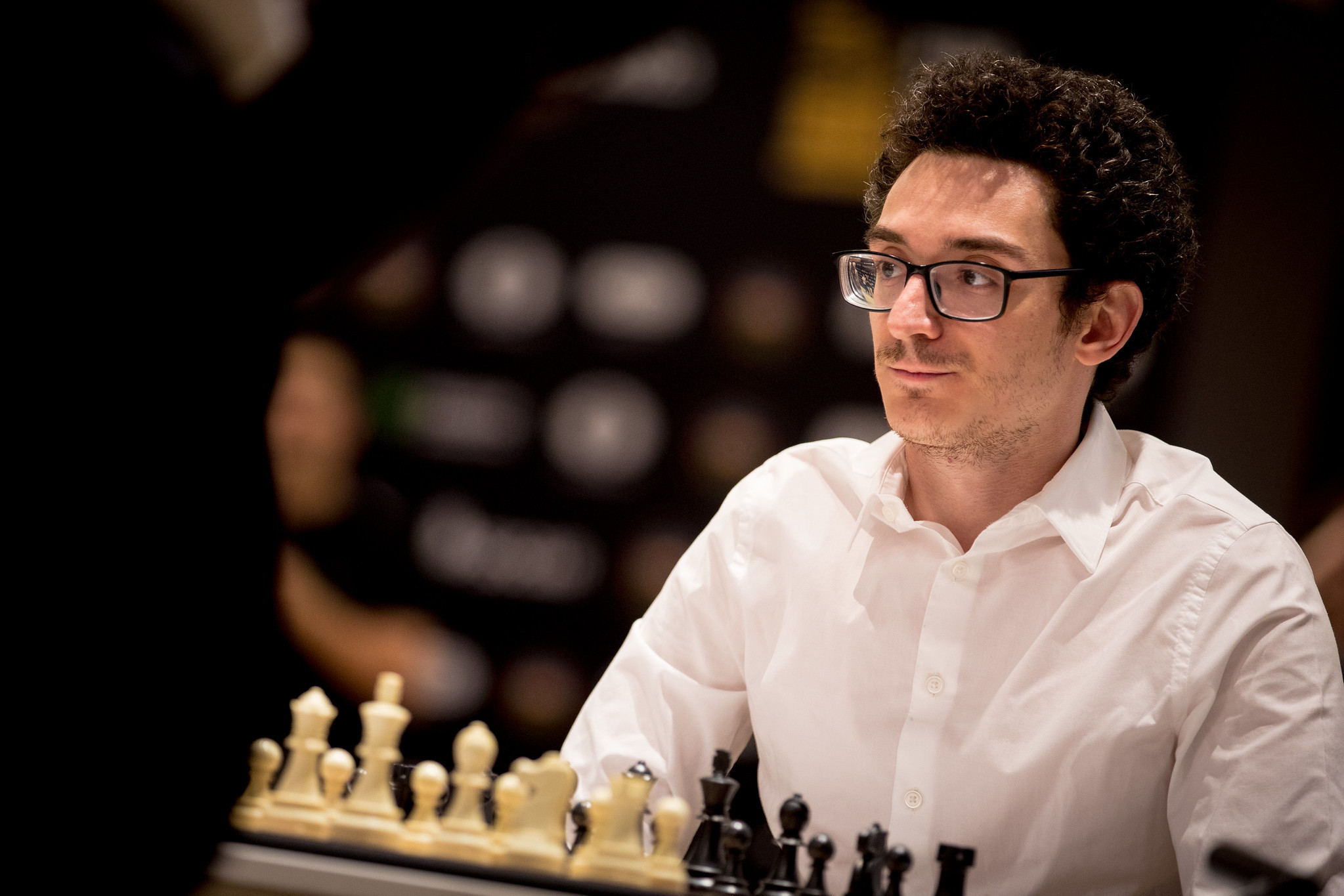 Fabiano Caruana beat defending open tournament champion Jan-Krzysztof today in round five ©FIDE