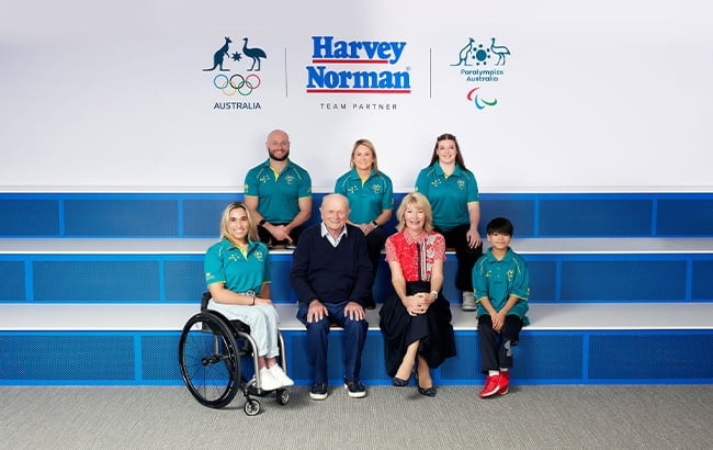 Harvey Norman to support Australia’s Olympic and Paralympic teams at Paris 2024