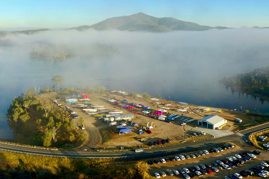 Wyaralong Dam has been approved to host Brisbane 2032 rowing events after a feasibility study ©Rowing Queensland