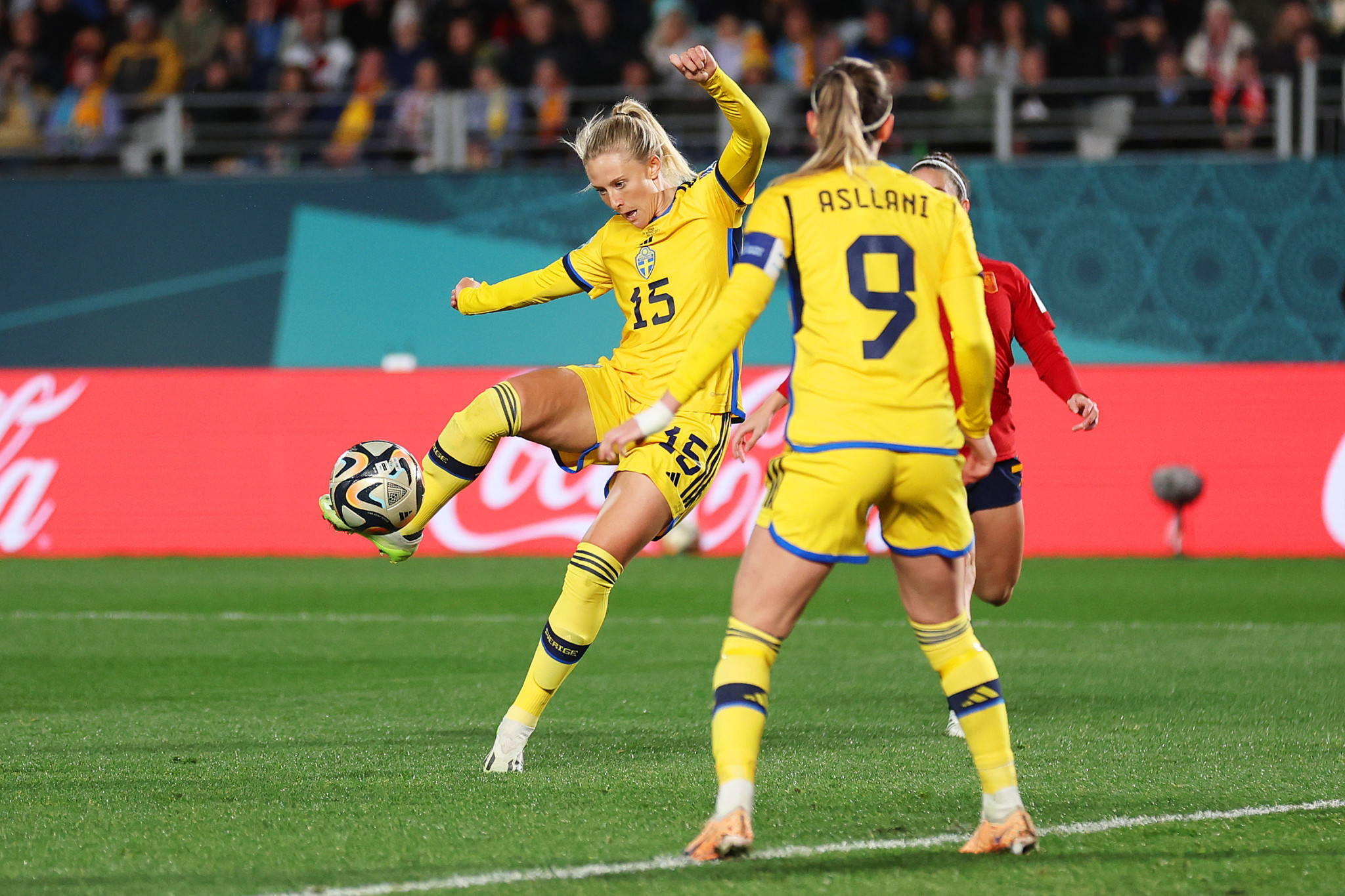 Rebecka Blomqvist levelled for Sweden in the 88th minute, before Spain regained the advantage a minute later in Auckland ©Getty Images