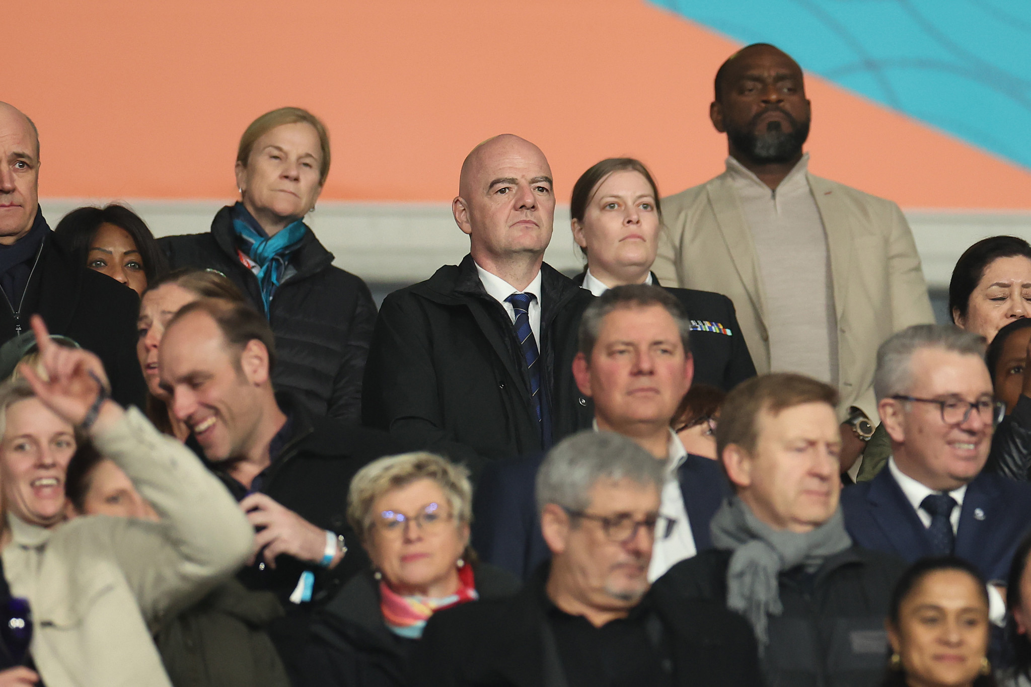FIFA President Gianni Infantino was among the spectators for the match, played at Eden Park in Auckland ©Getty Images