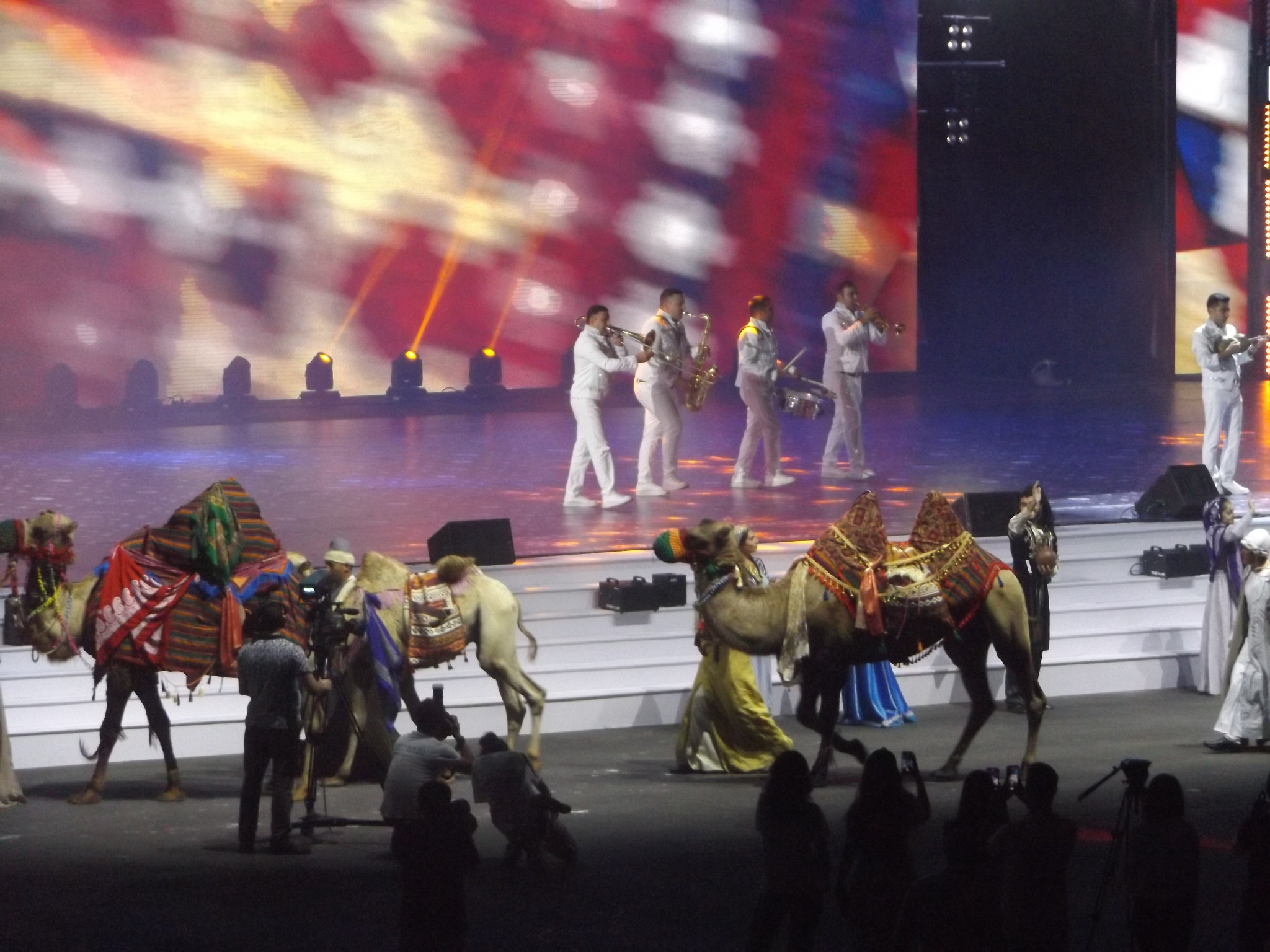 Camels paraded as part of the Opening Ceremony for the ISSF World Shooting Championships in Baku ©ITG