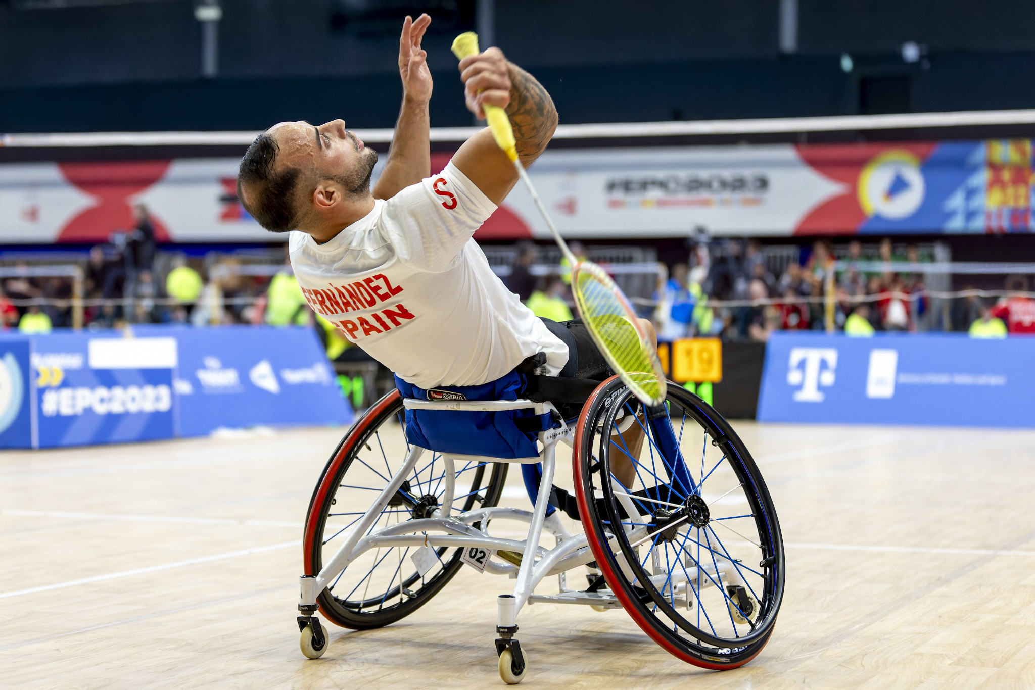 Ignacio Fernández of Spain was among the players in action as the Para badminton competition started ©EPC