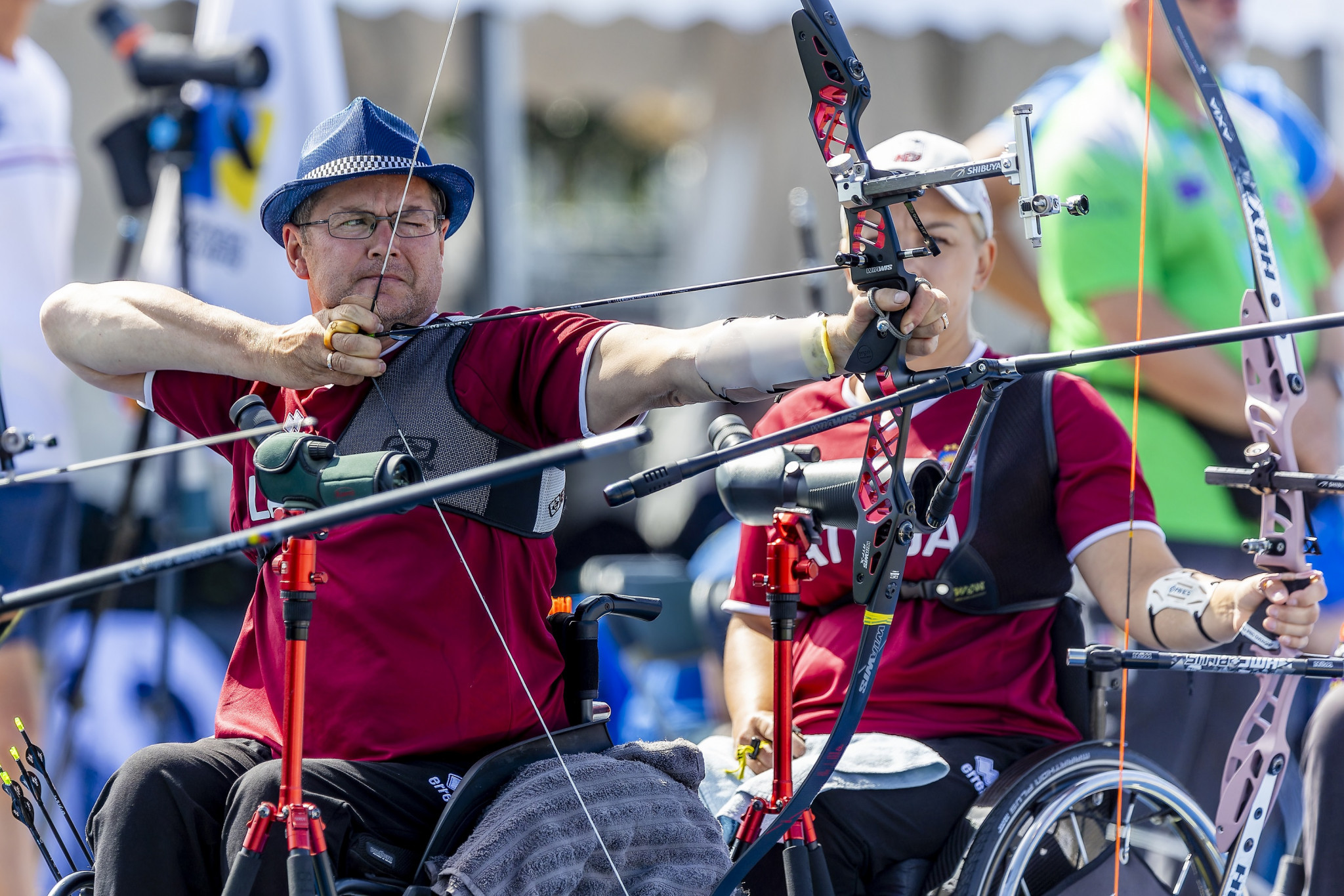 Latvia was among the nations represented in a packed field of Para archers ©EPC